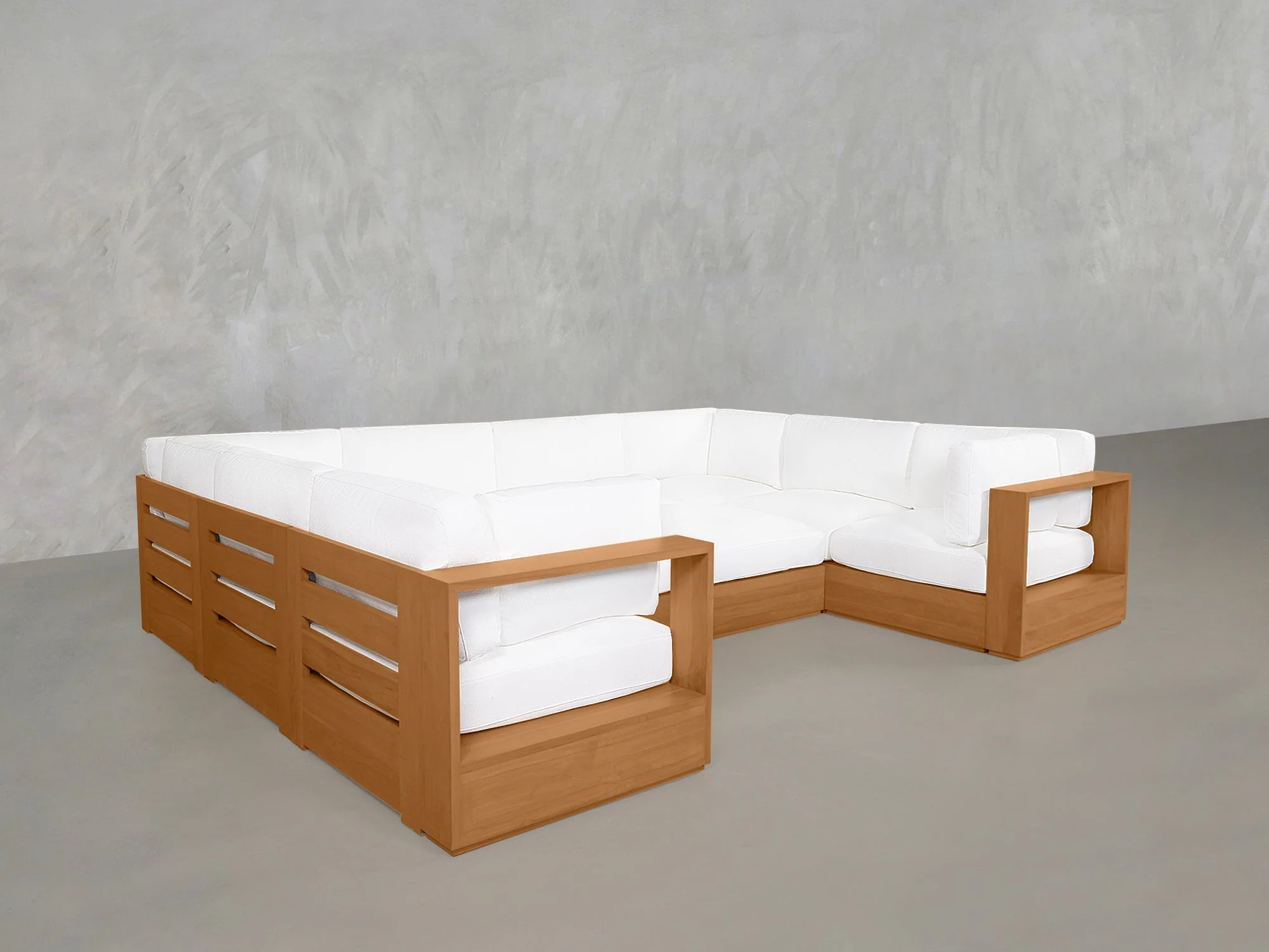 10-Seat Modular Closed Pit Teak Outdoor - Image 3