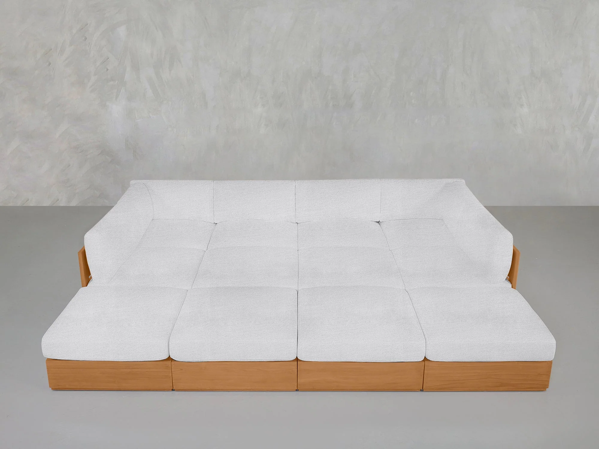 12-Seat Deep Modular Daybed Teak Outdoor - Image 8