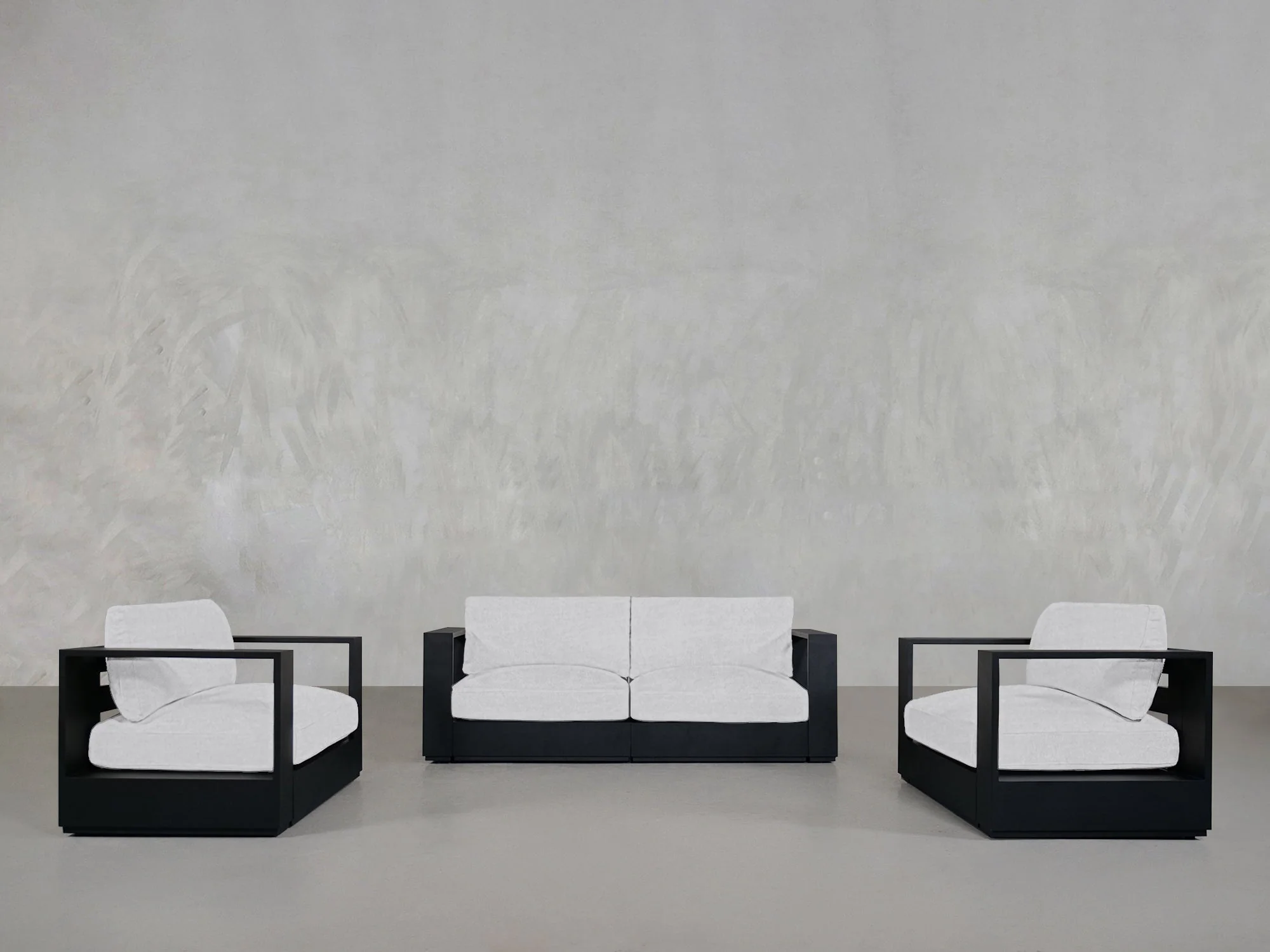 2-1-1 Sofa & Armchair Set Aluminum Outdoor - Image 5