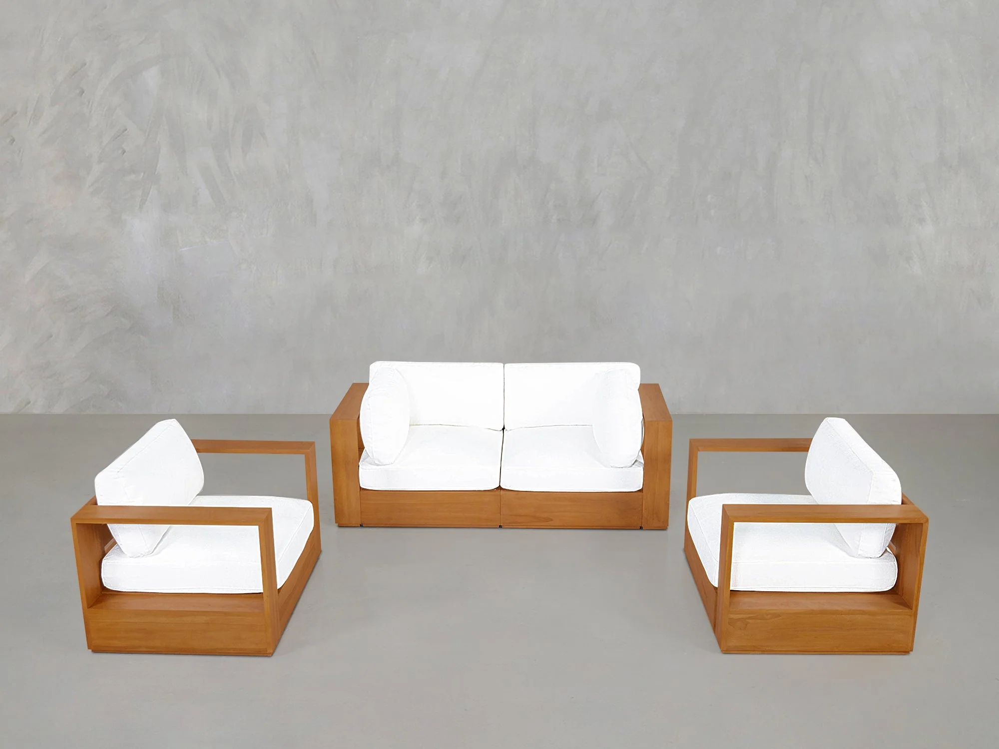 2-1-1 Sofa & Armchair Set Teak Outdoor - Image 2