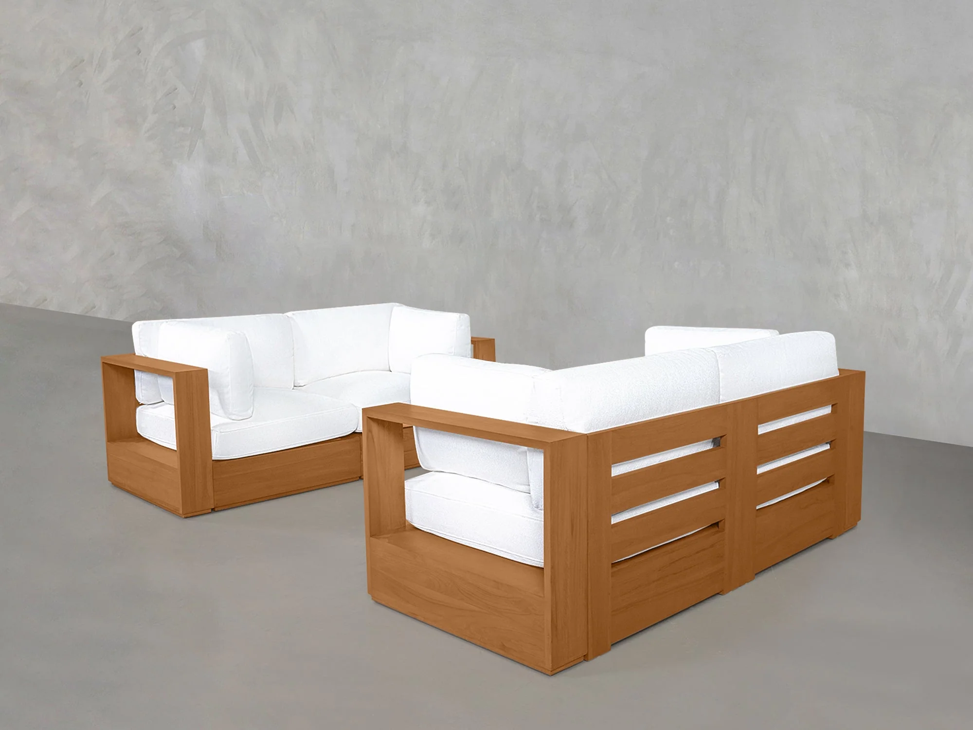 2-2 Sofa Set Teak Outdoor - Image 3