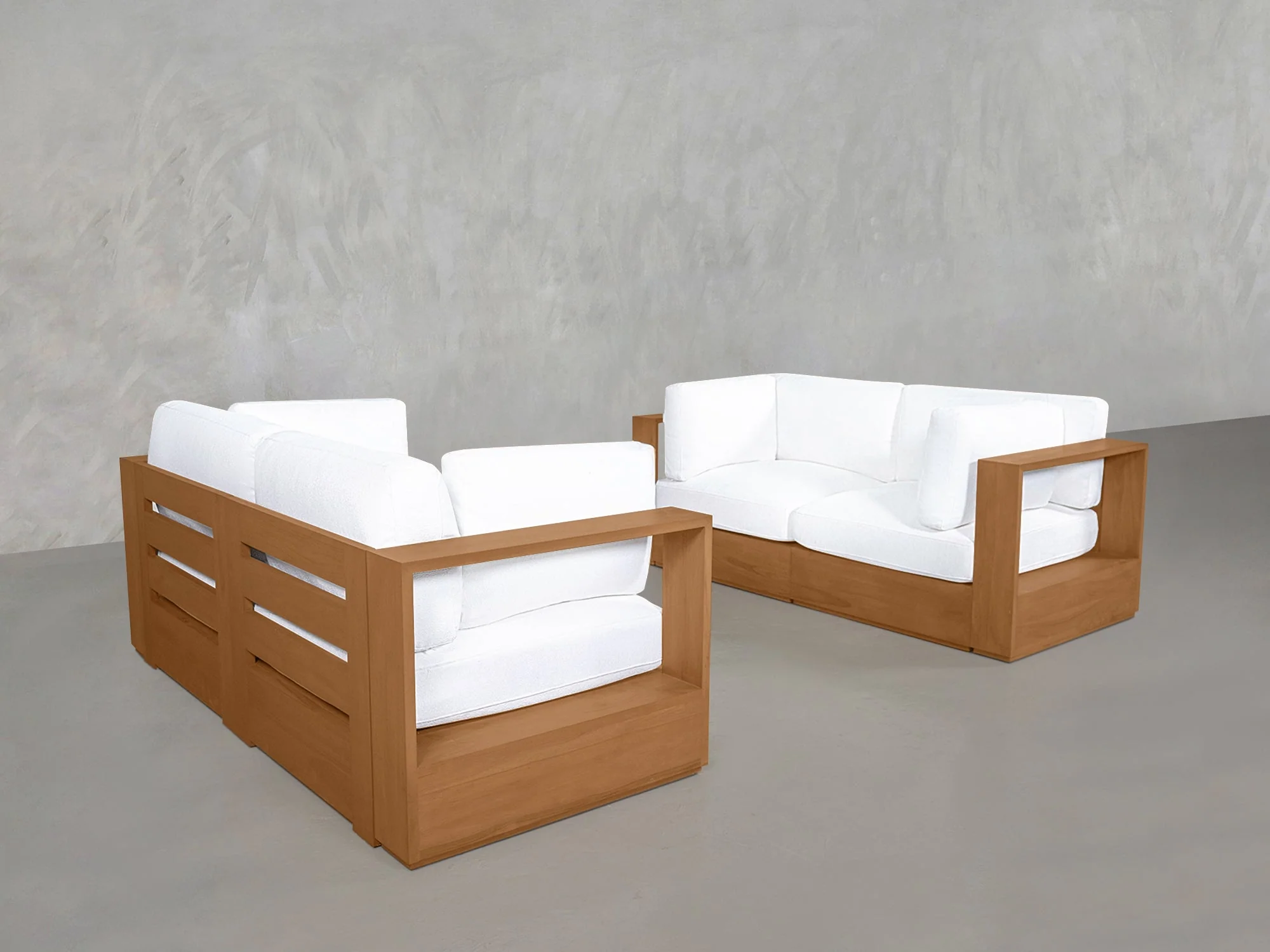 2-2 Sofa Set Teak Outdoor - Image 4