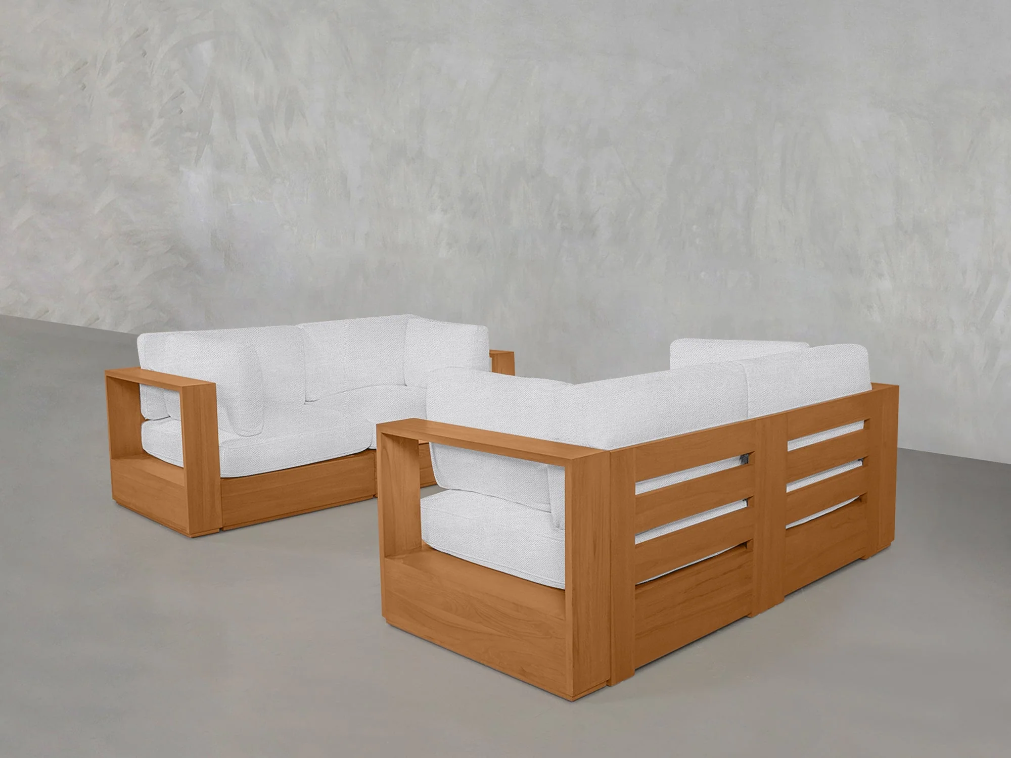 2-2 Sofa Set Teak Outdoor - Image 9