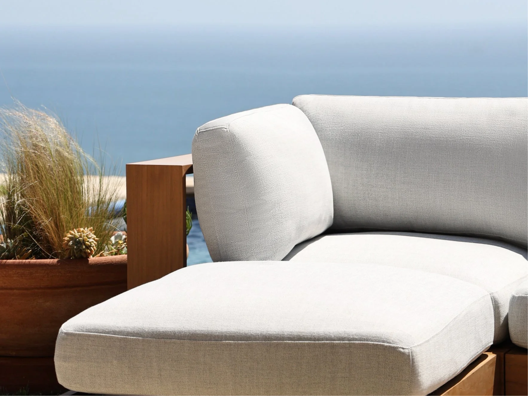 2-Seat Modular Loveseat Teak Outdoor - Image 11