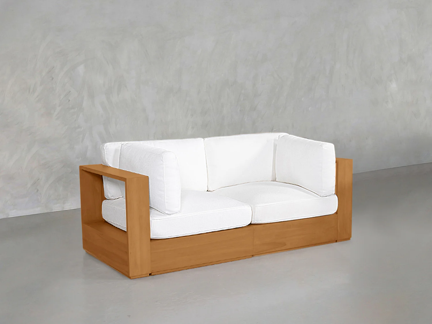 2-Seat Modular Loveseat Teak Outdoor - Image 3
