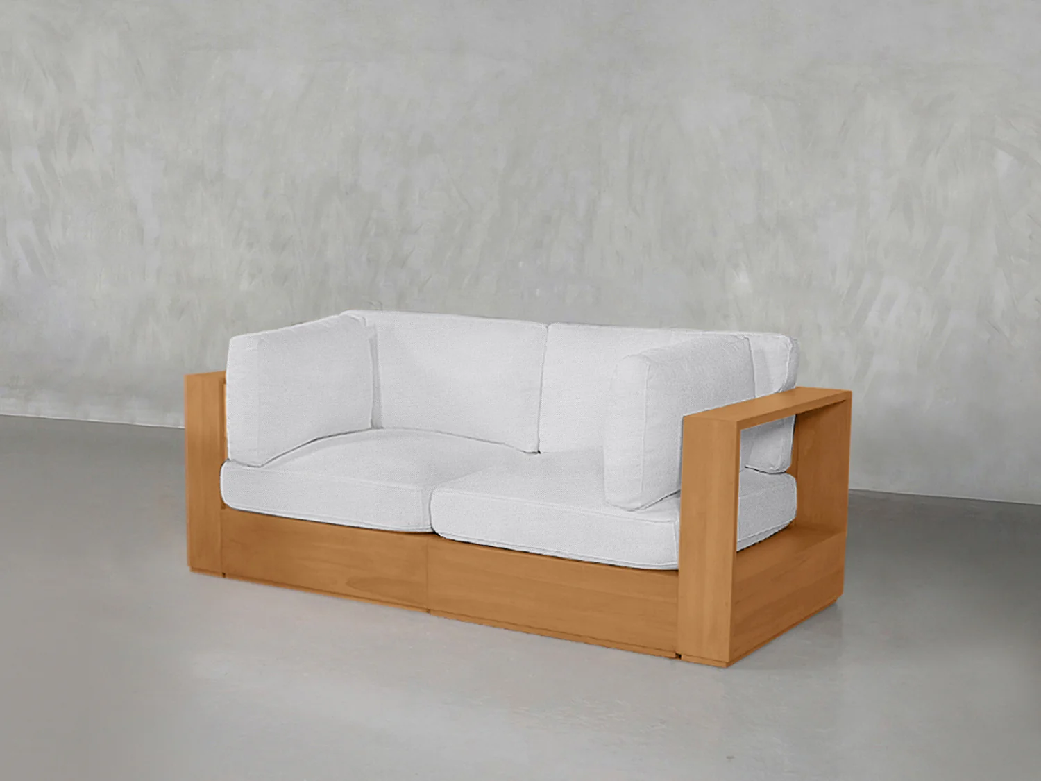 2-Seat Modular Loveseat Teak Outdoor - Image 9