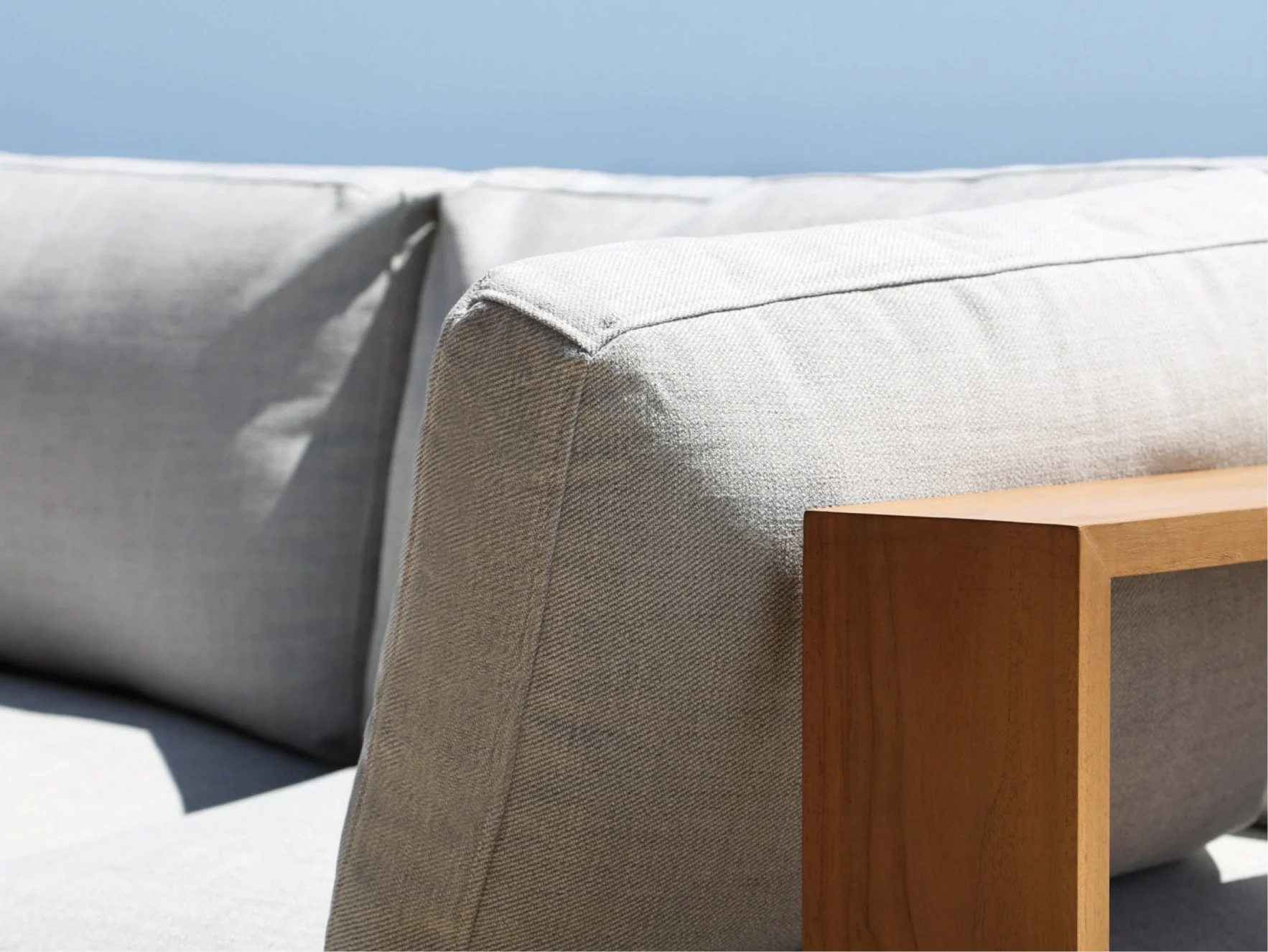 3-Seat Modular Chaise Sectional Teak Outdoor - Image 10