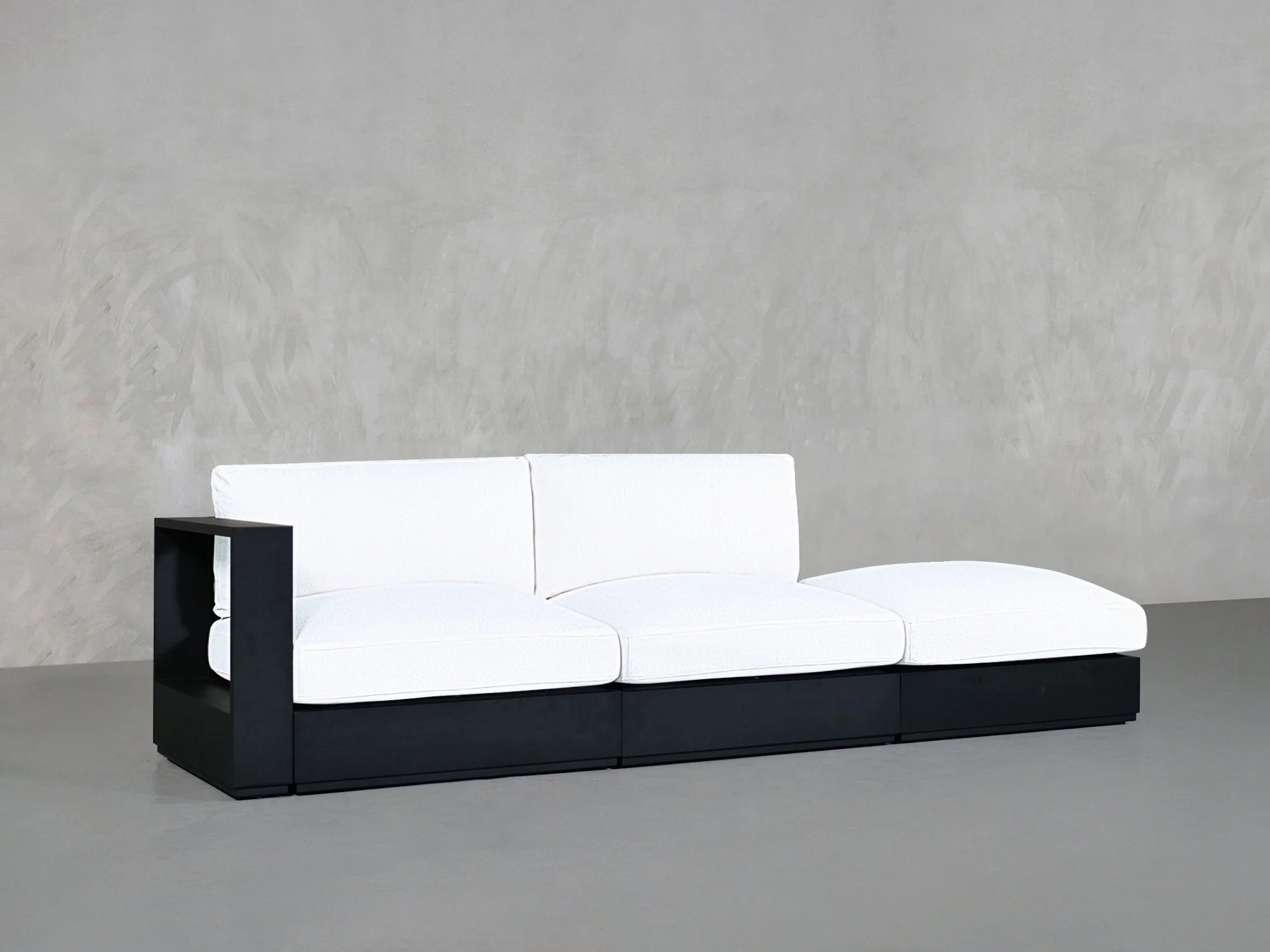 3-Seat Modular Lounger Sofa Aluminum Outdoor - Image 3