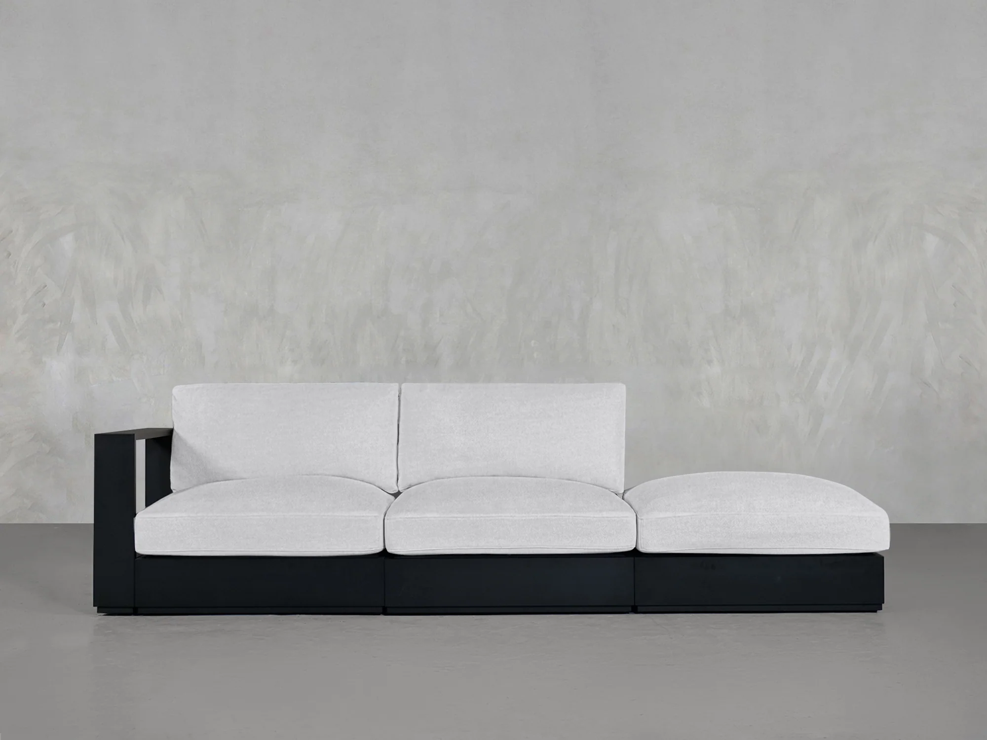 3-Seat Modular Lounger Sofa Aluminum Outdoor - Image 8