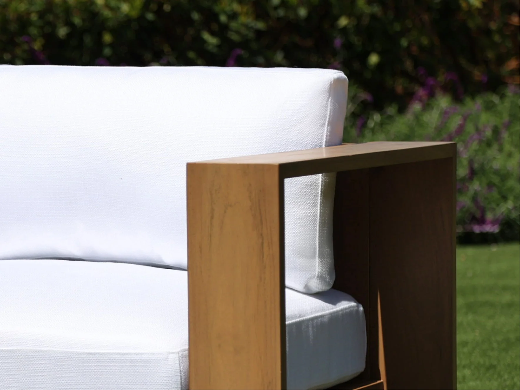 3-Seat Modular Lounger Sofa Teak Outdoor - Image 7