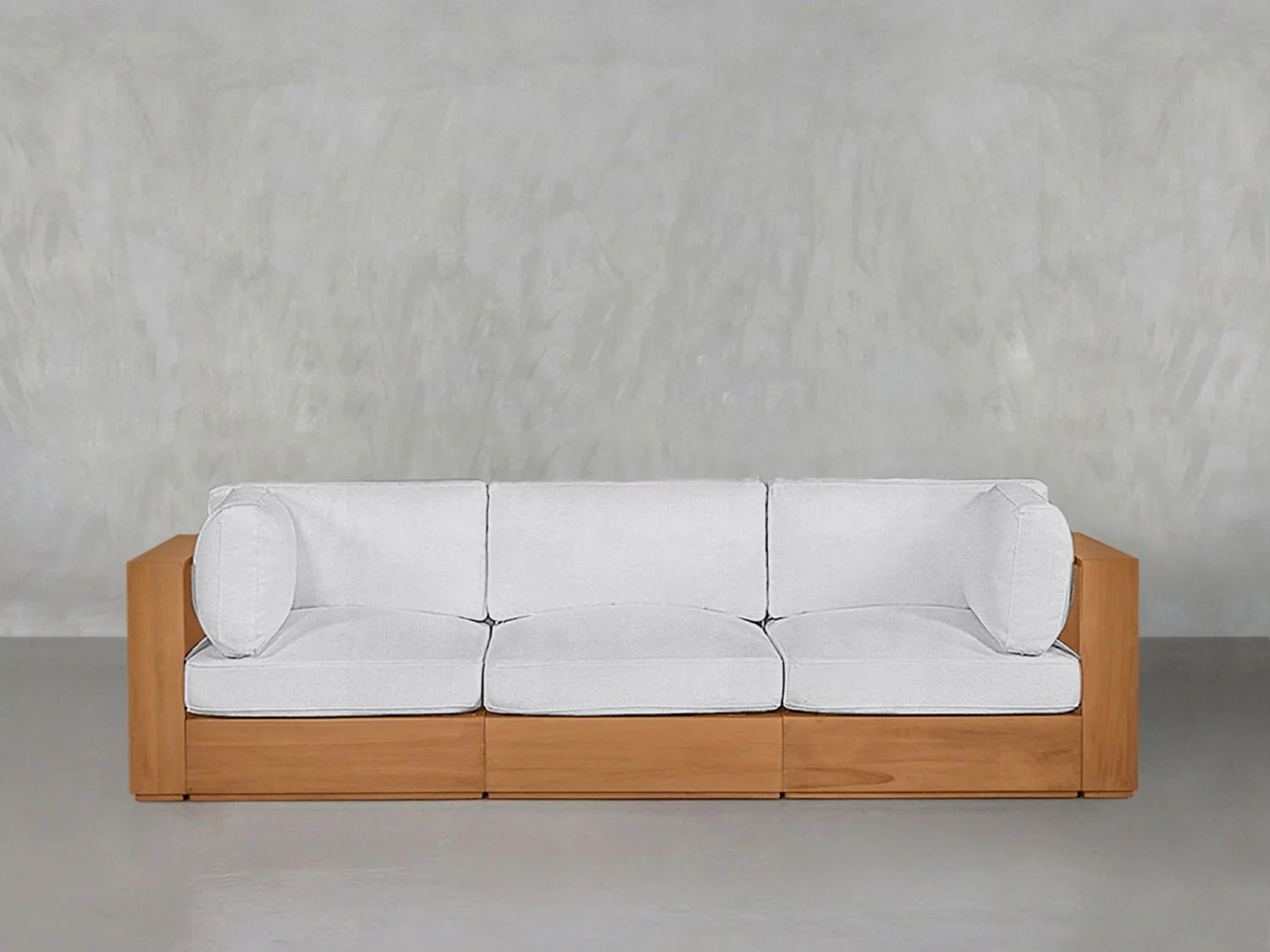 3-Seat Modular Sofa Teak Outdoor - Image 8