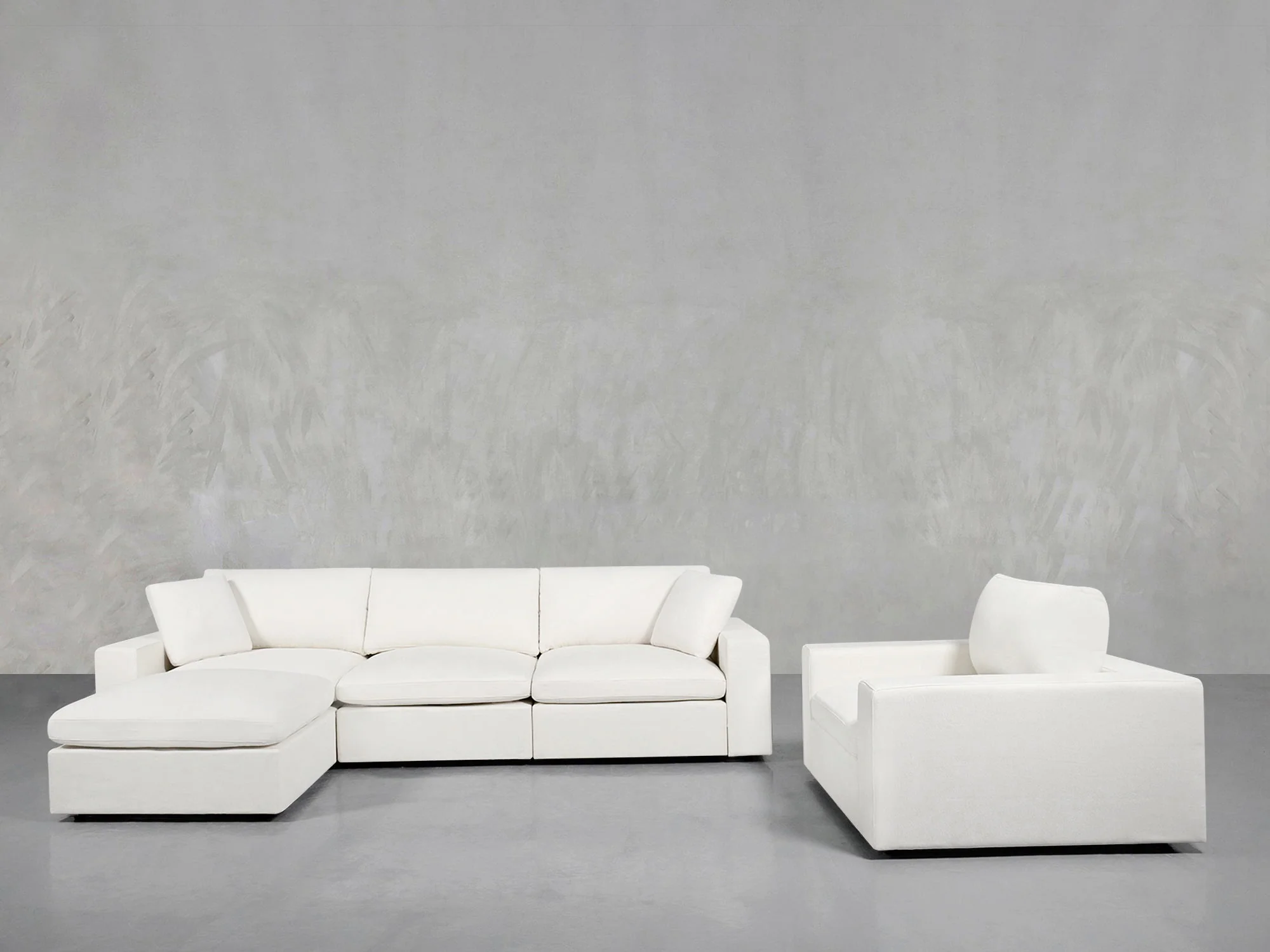 4-1 Sectional & Armchair Set - Image 9