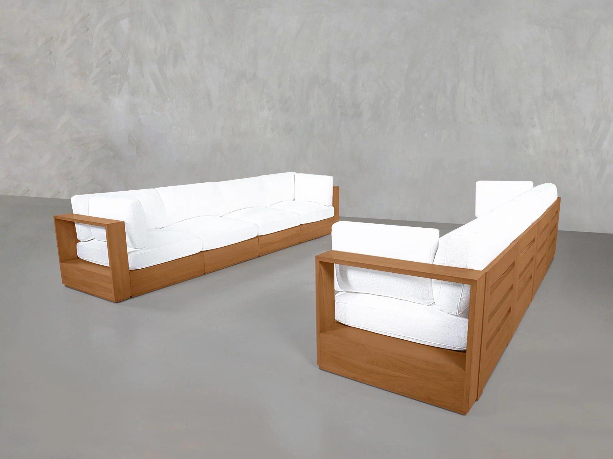 4-4 Sofa Set Teak Outdoor - Image 3