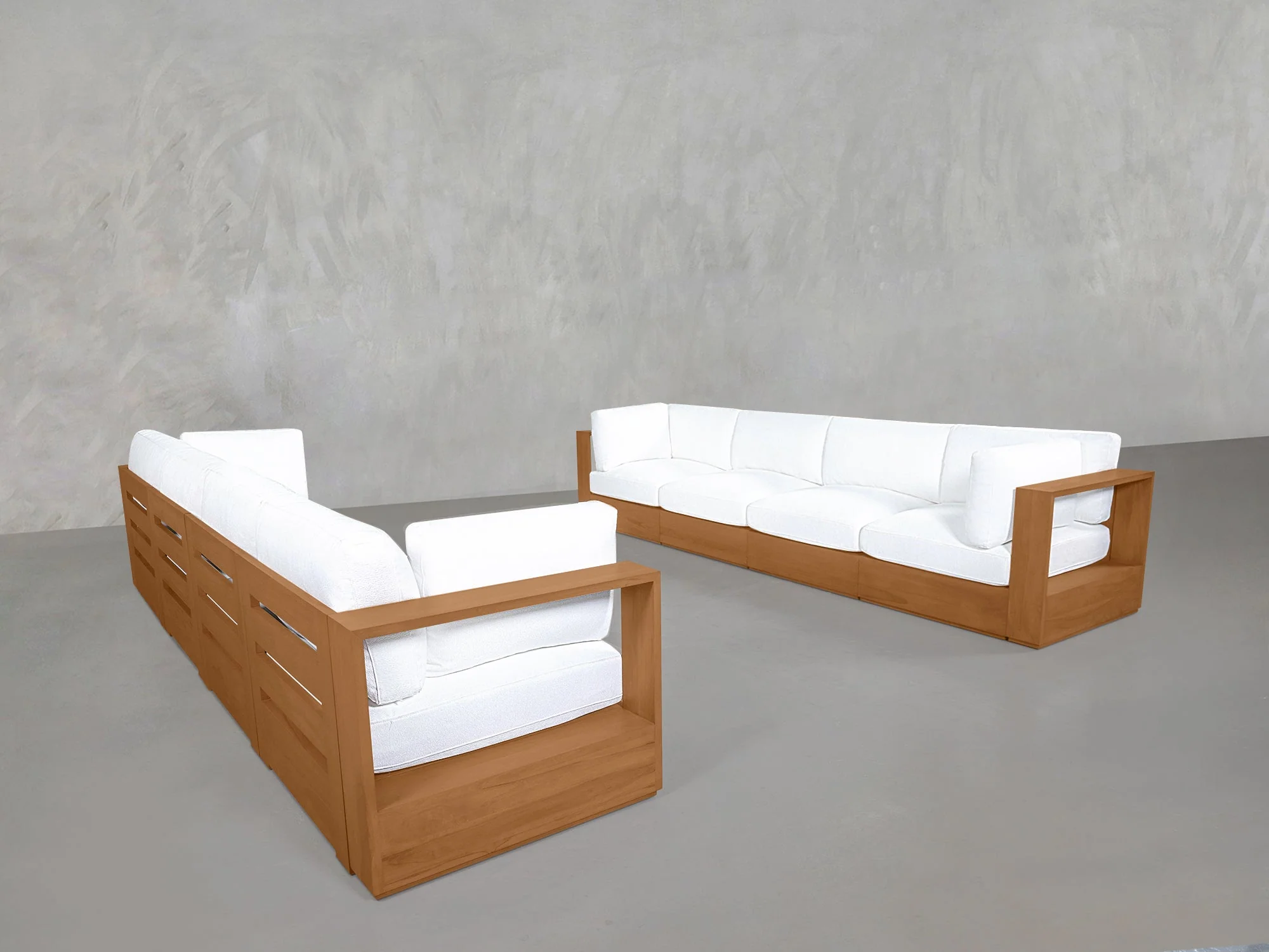 4-4 Sofa Set Teak Outdoor - Image 4