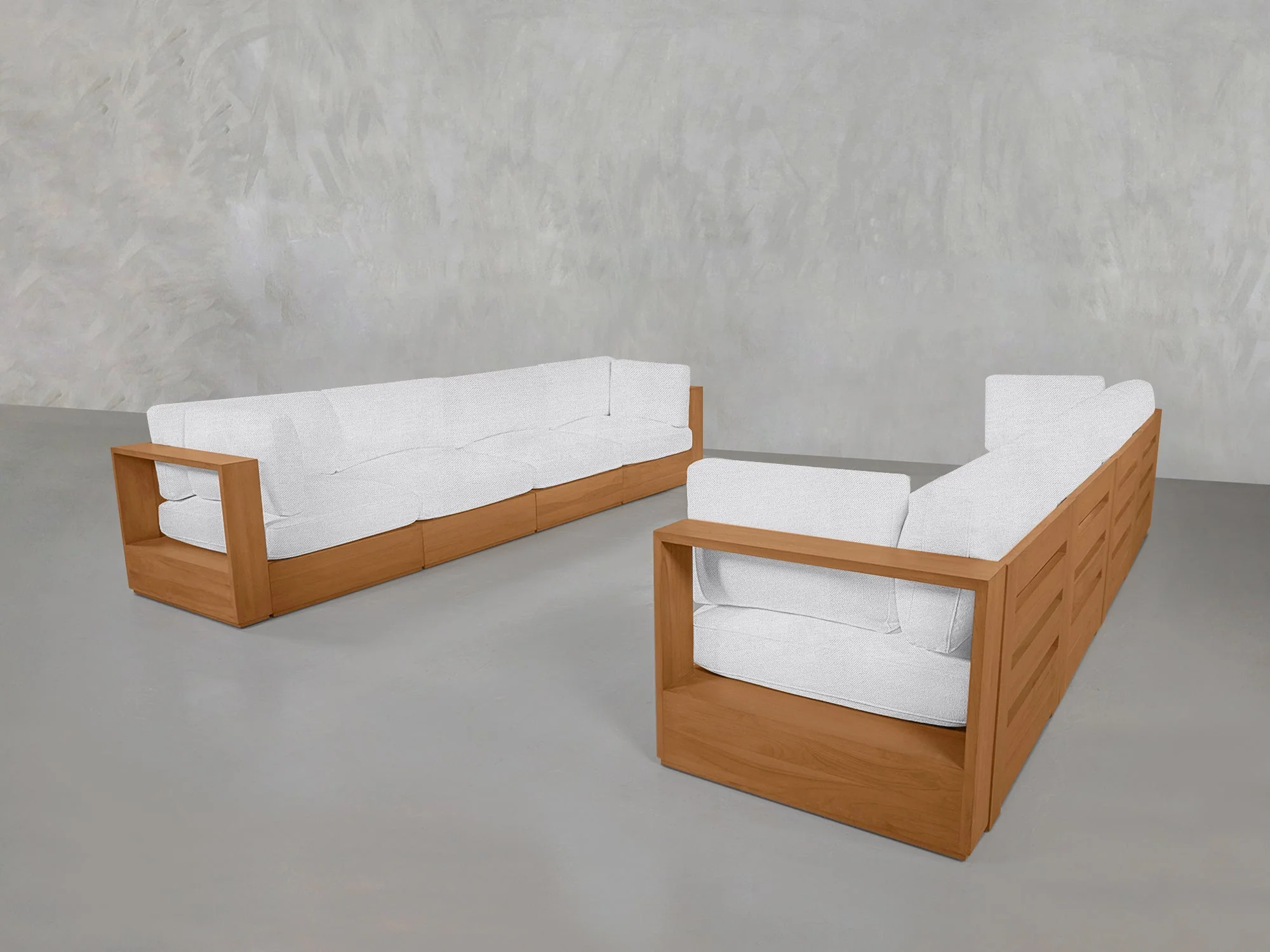 4-4 Sofa Set Teak Outdoor - Image 8