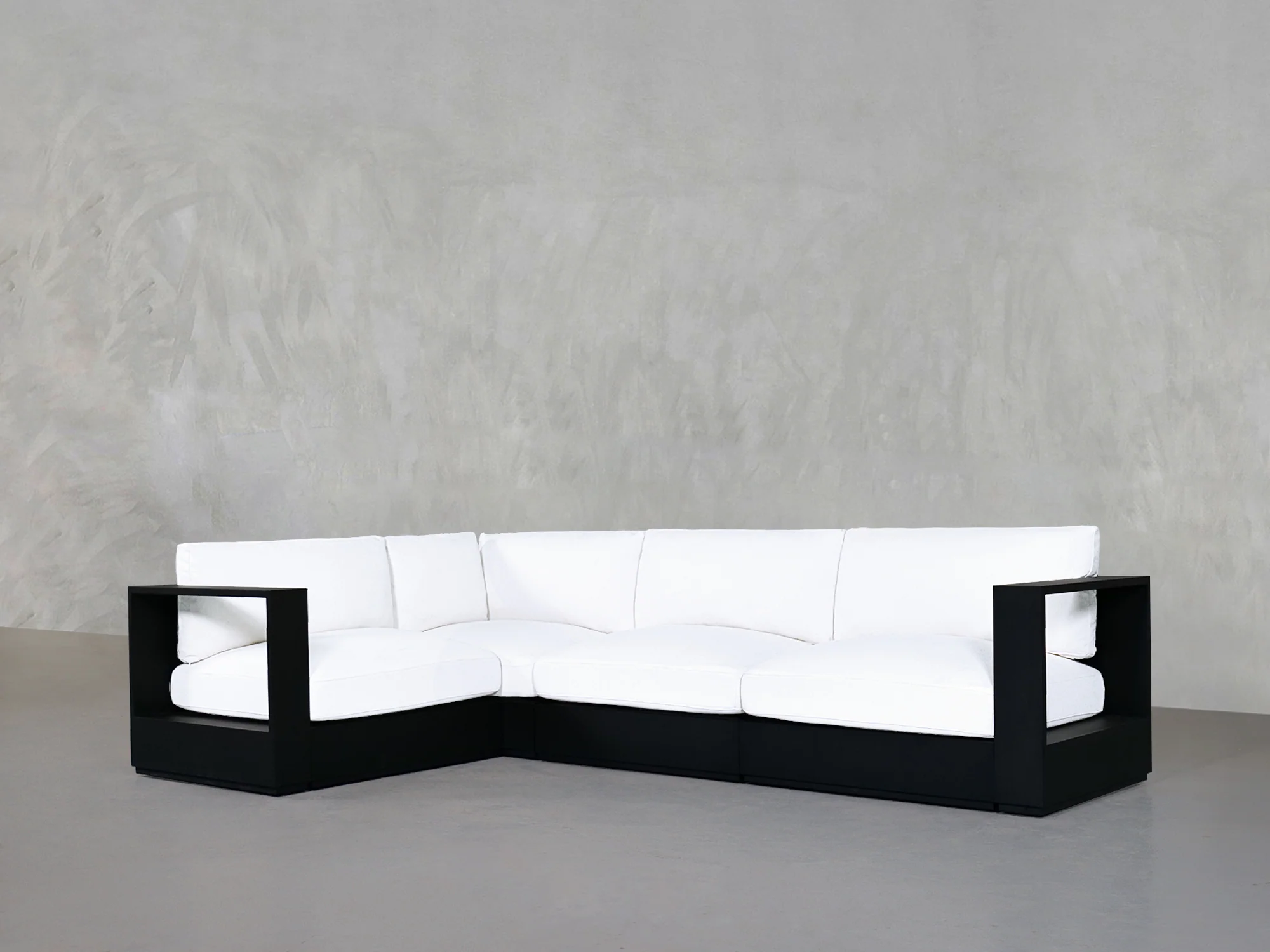 4-Seat Modular Corner Sectional Aluminum Outdoor - Image 3