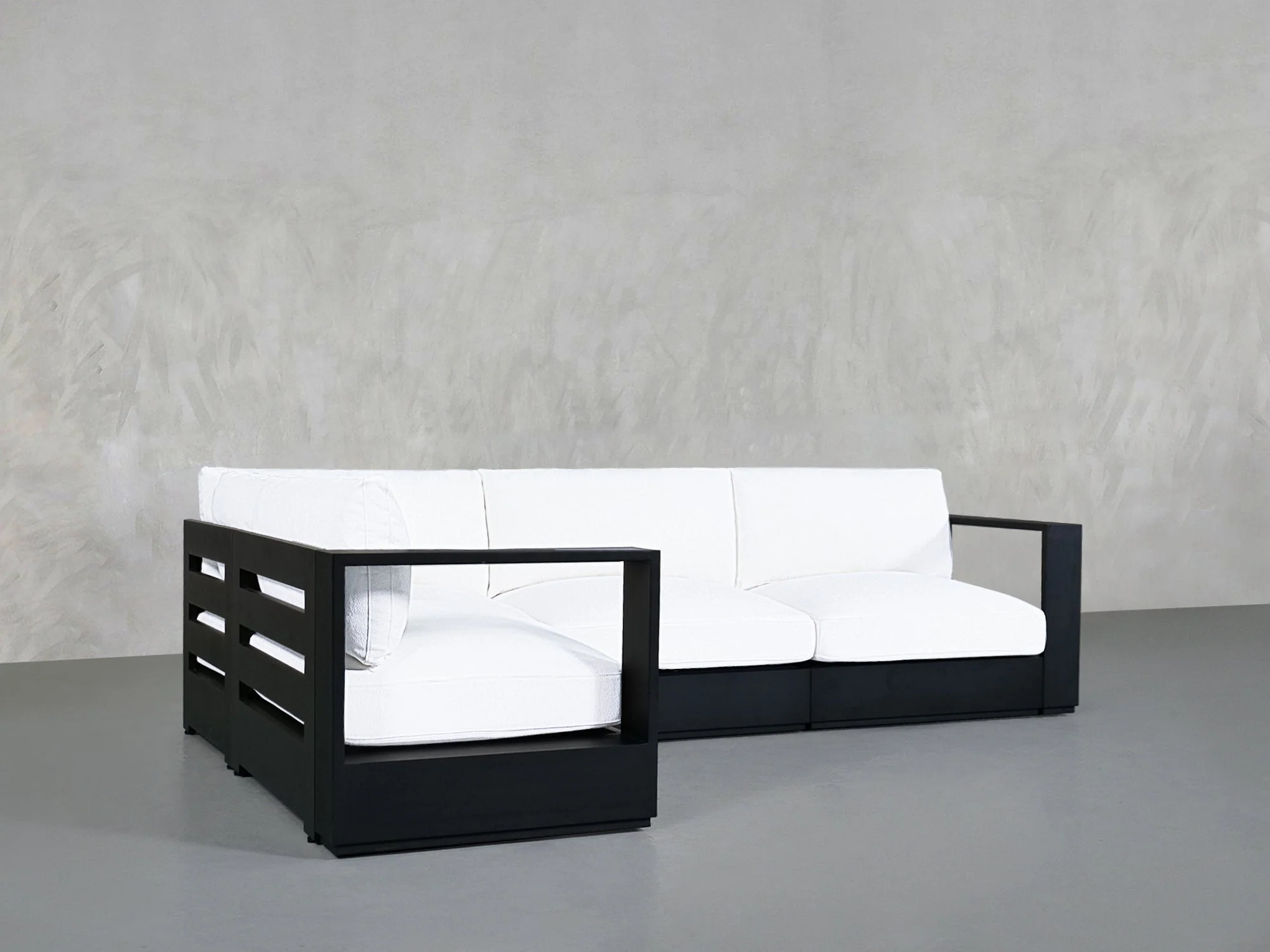 4-Seat Modular Corner Sectional Aluminum Outdoor - Image 4