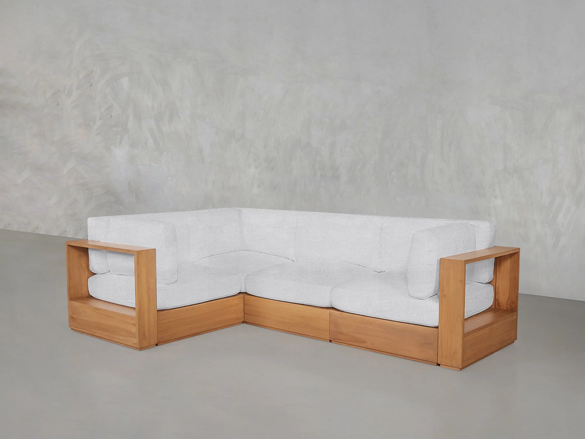 4-Seat Modular Corner Sectional Teak Outdoor - Image 10