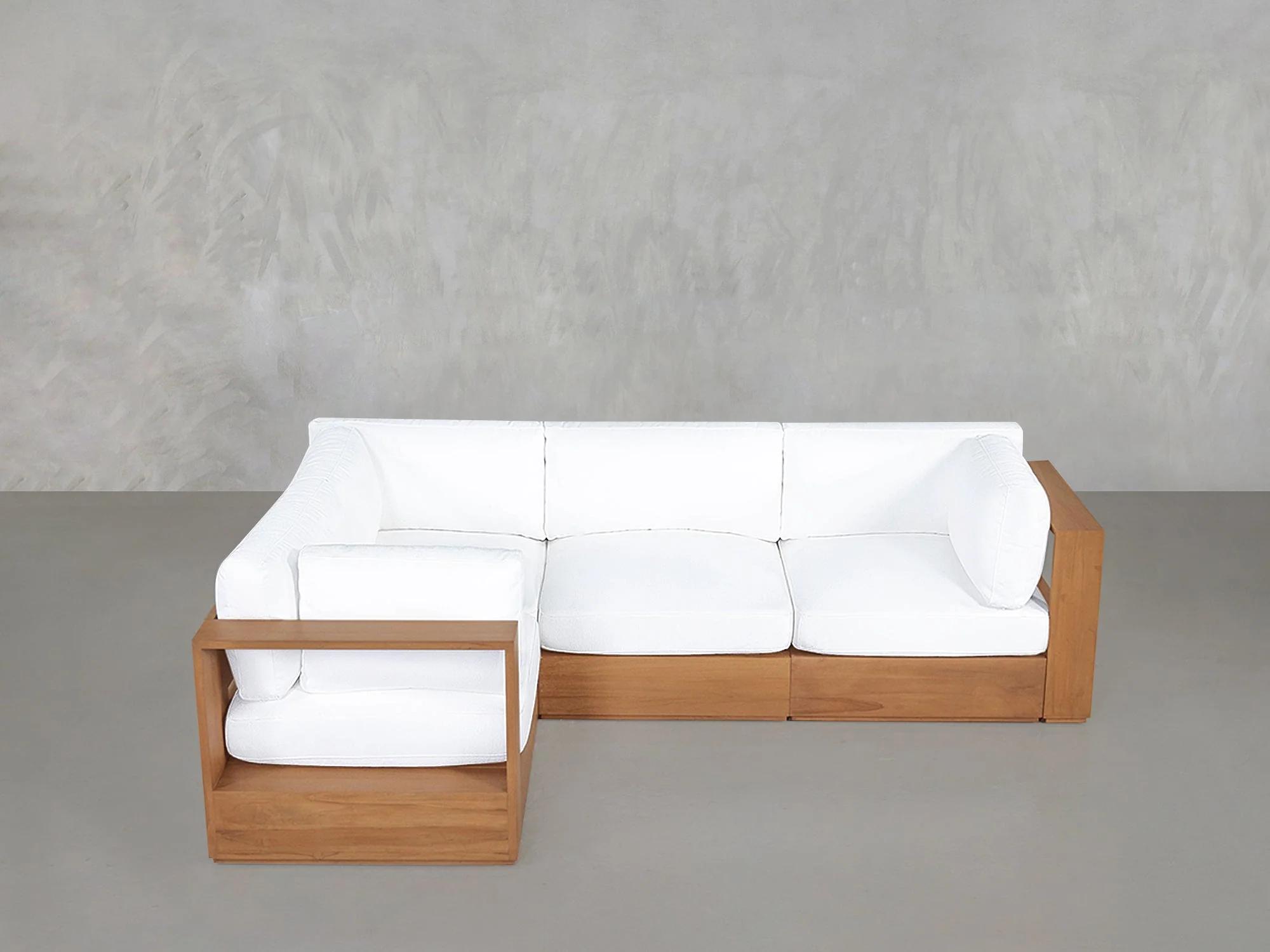 4-Seat Modular Corner Sectional Teak Outdoor - Image 3