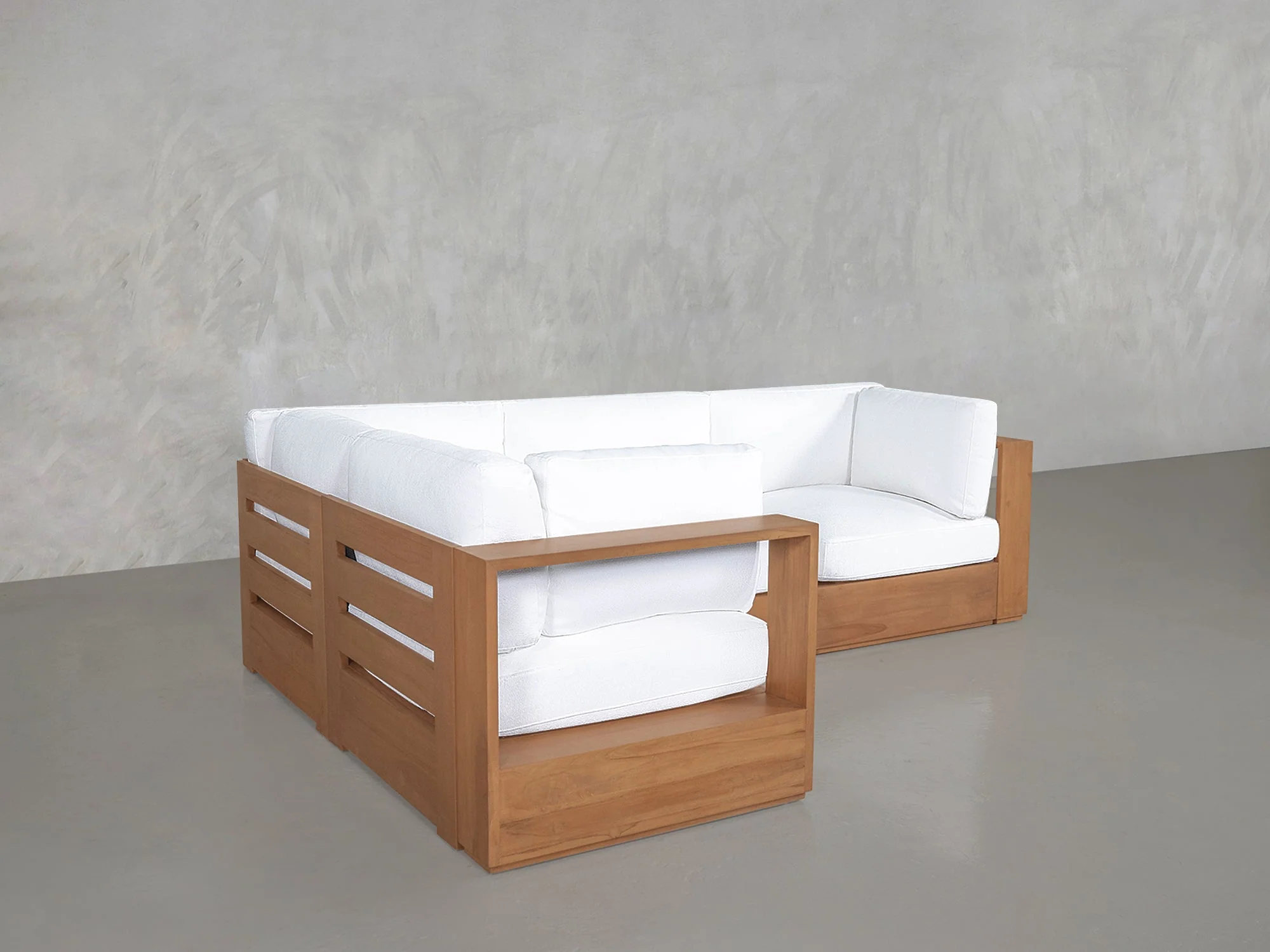 4-Seat Modular Corner Sectional Teak Outdoor - Image 5