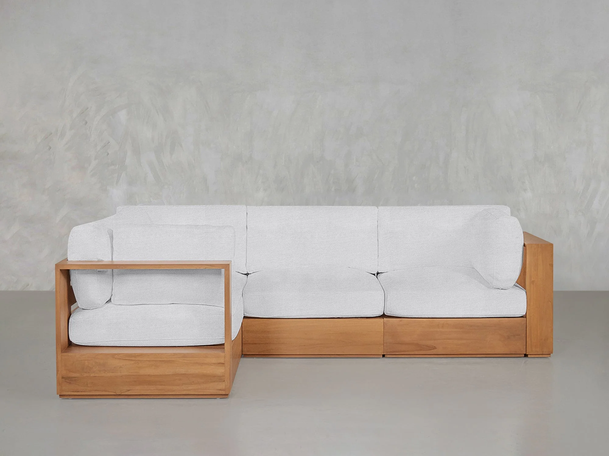 4-Seat Modular Corner Sectional Teak Outdoor - Image 9