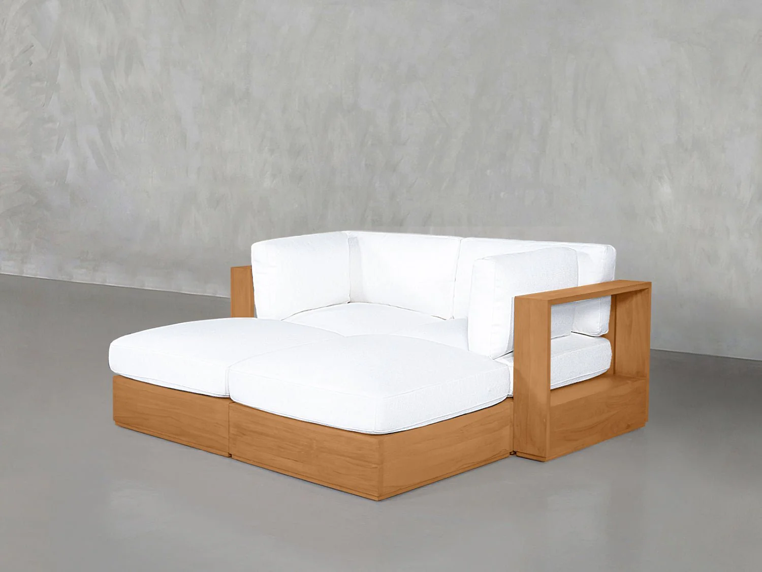 4-Seat Modular Daybed Teak Outdoor - Image 3