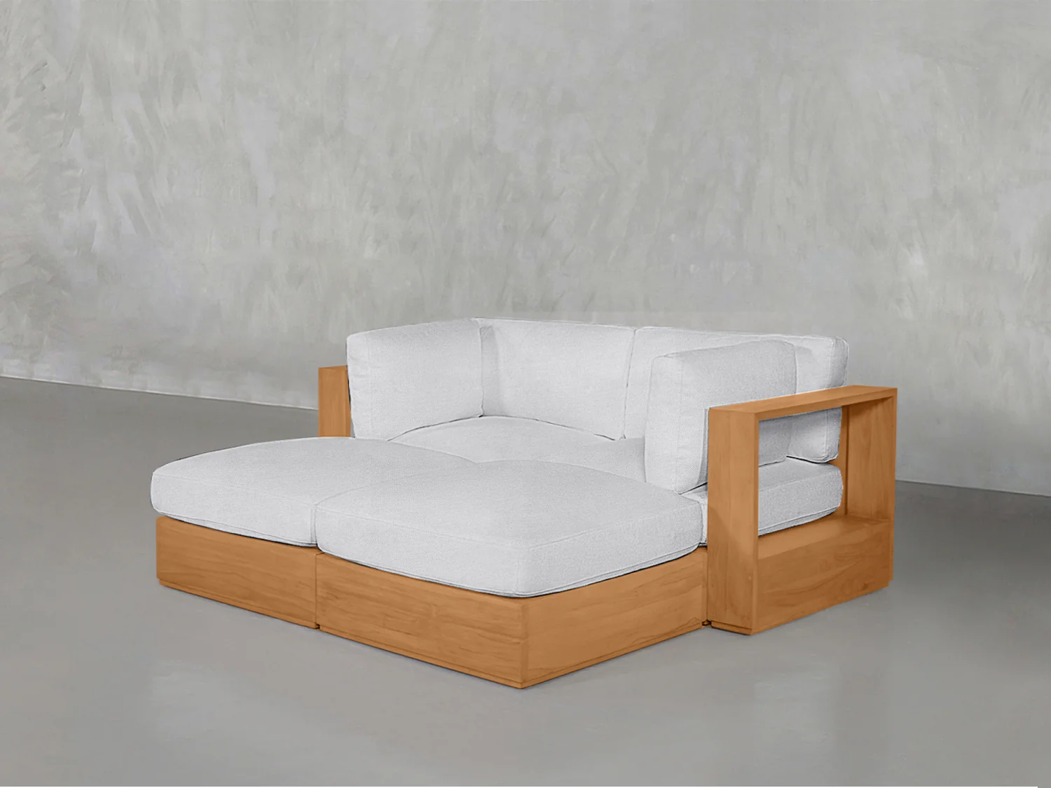 4-Seat Modular Daybed Teak Outdoor - Image 9