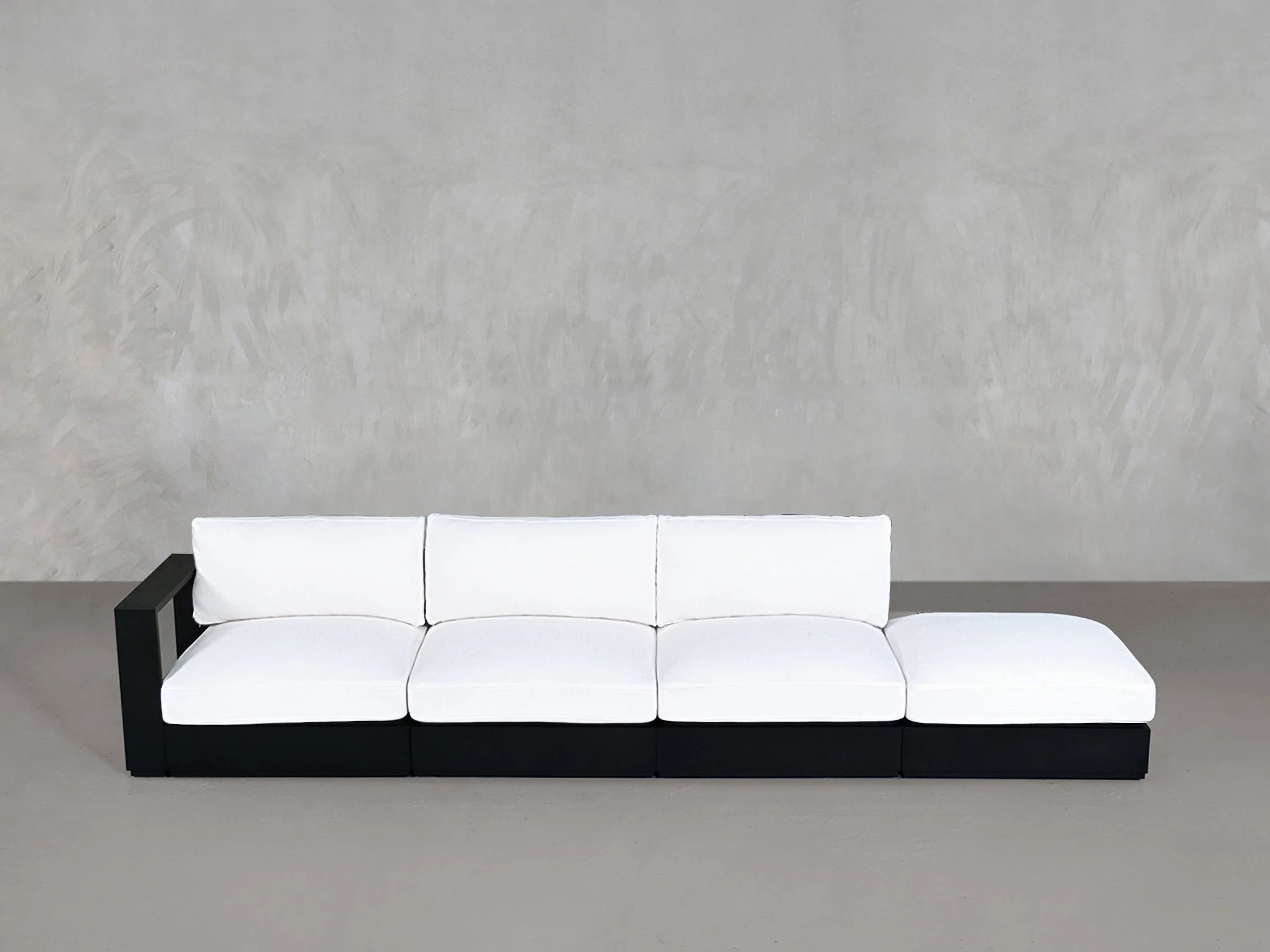 4-Seat Modular Lounger Sofa Aluminum Outdoor - Image 2