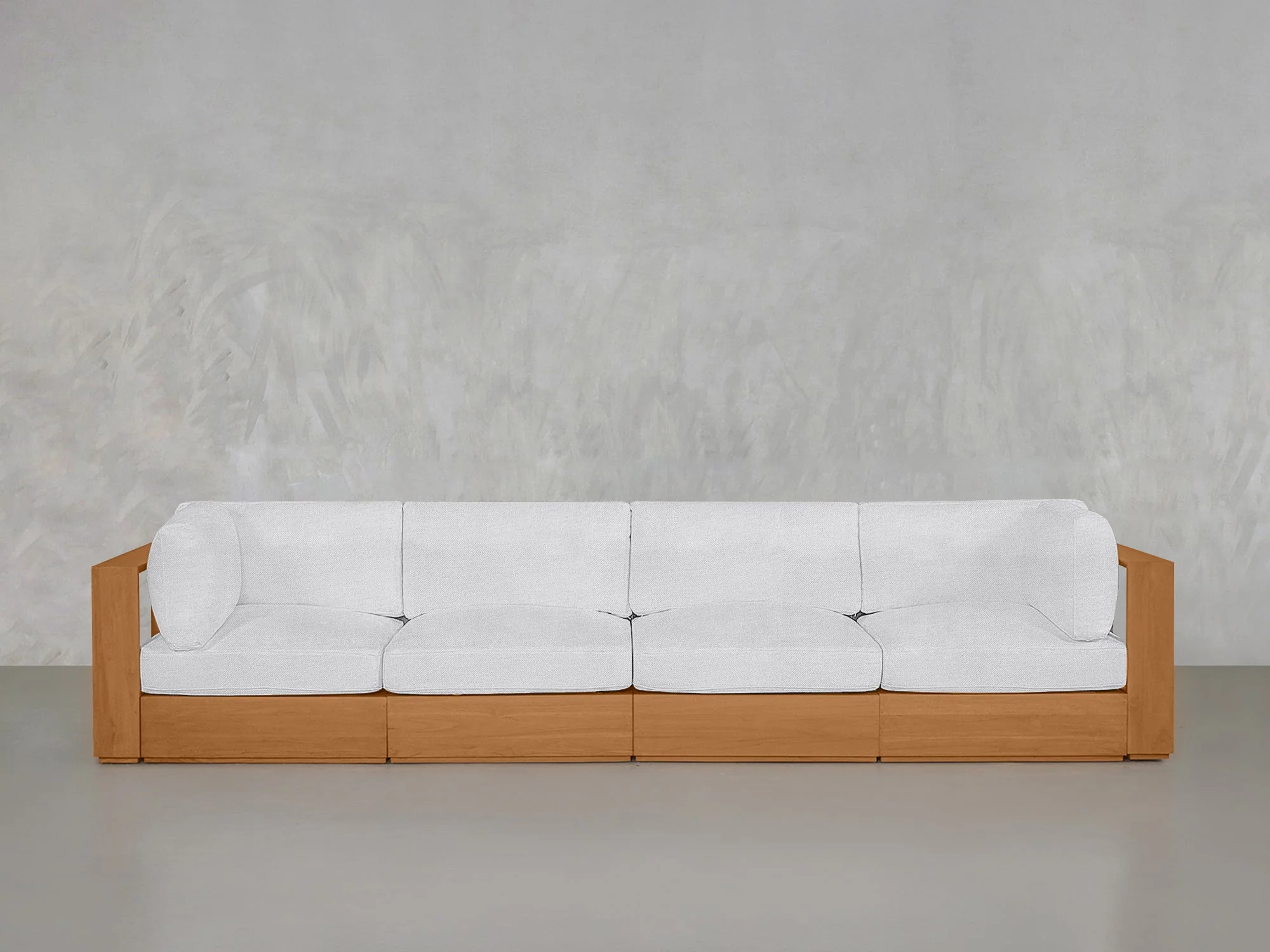 4-Seat Modular Sofa Teak Outdoor - Image 8