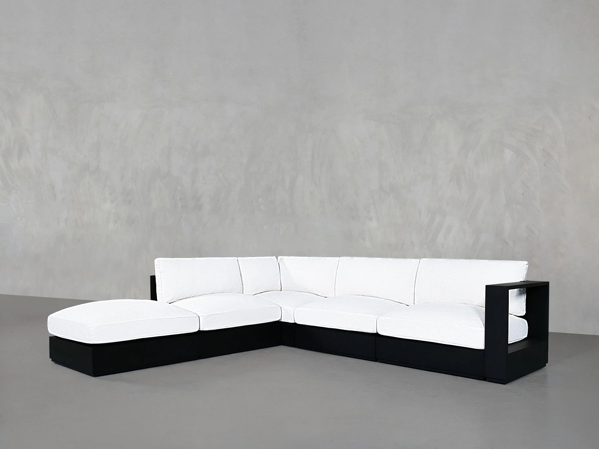 5-Seat Modular Corner Lounger Sectional Aluminum Outdoor - Image 3