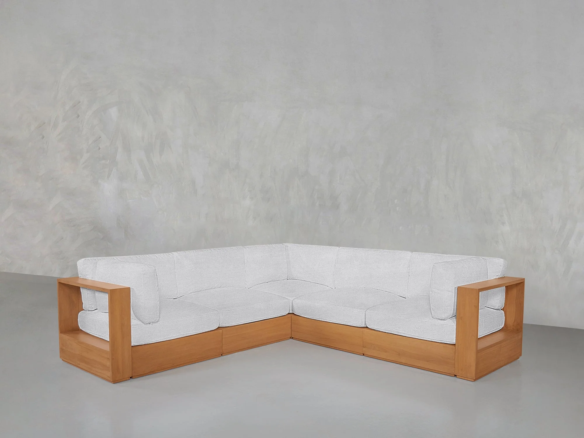 5-Seat Modular Corner Sectional Teak Outdoor - Image 10