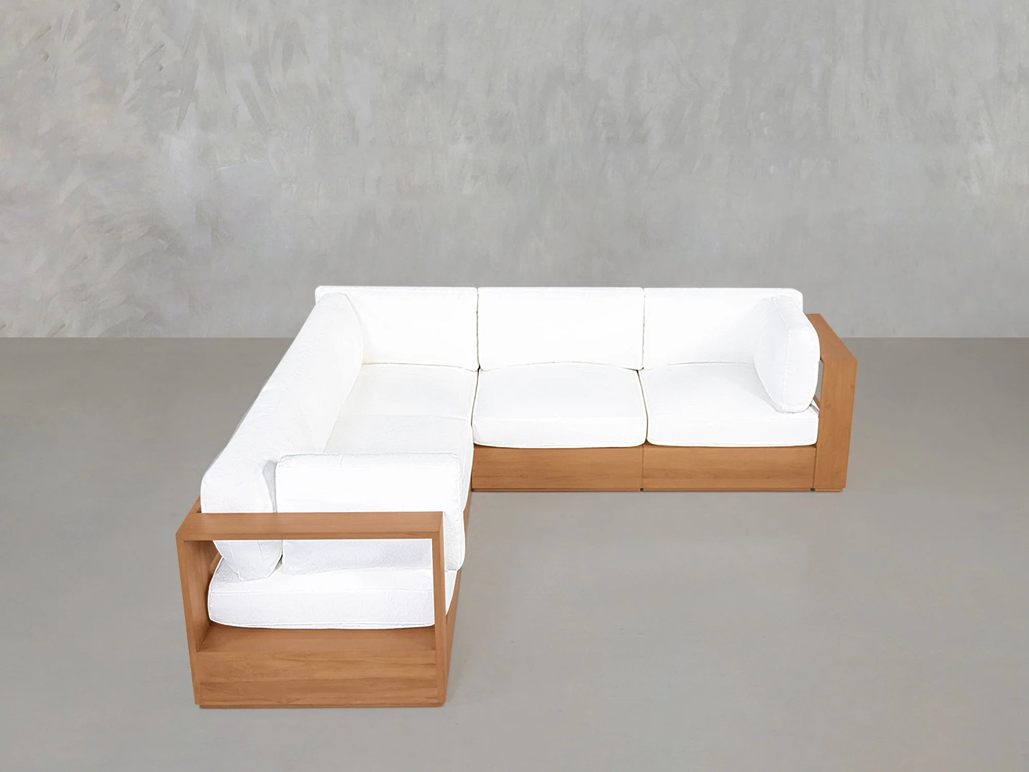 5-Seat Modular Corner Sectional Teak Outdoor - Image 3