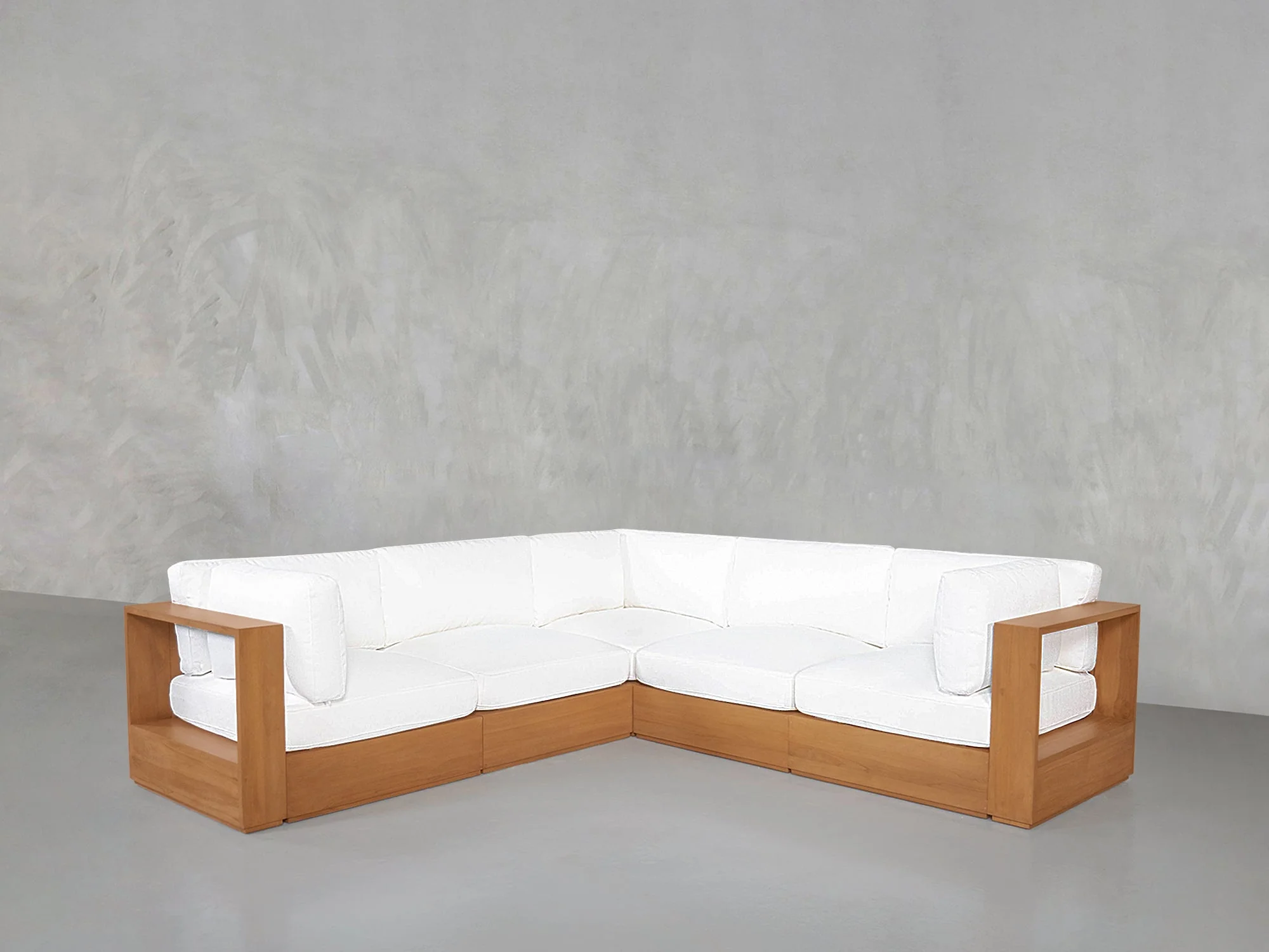 5-Seat Modular Corner Sectional Teak Outdoor - Image 4