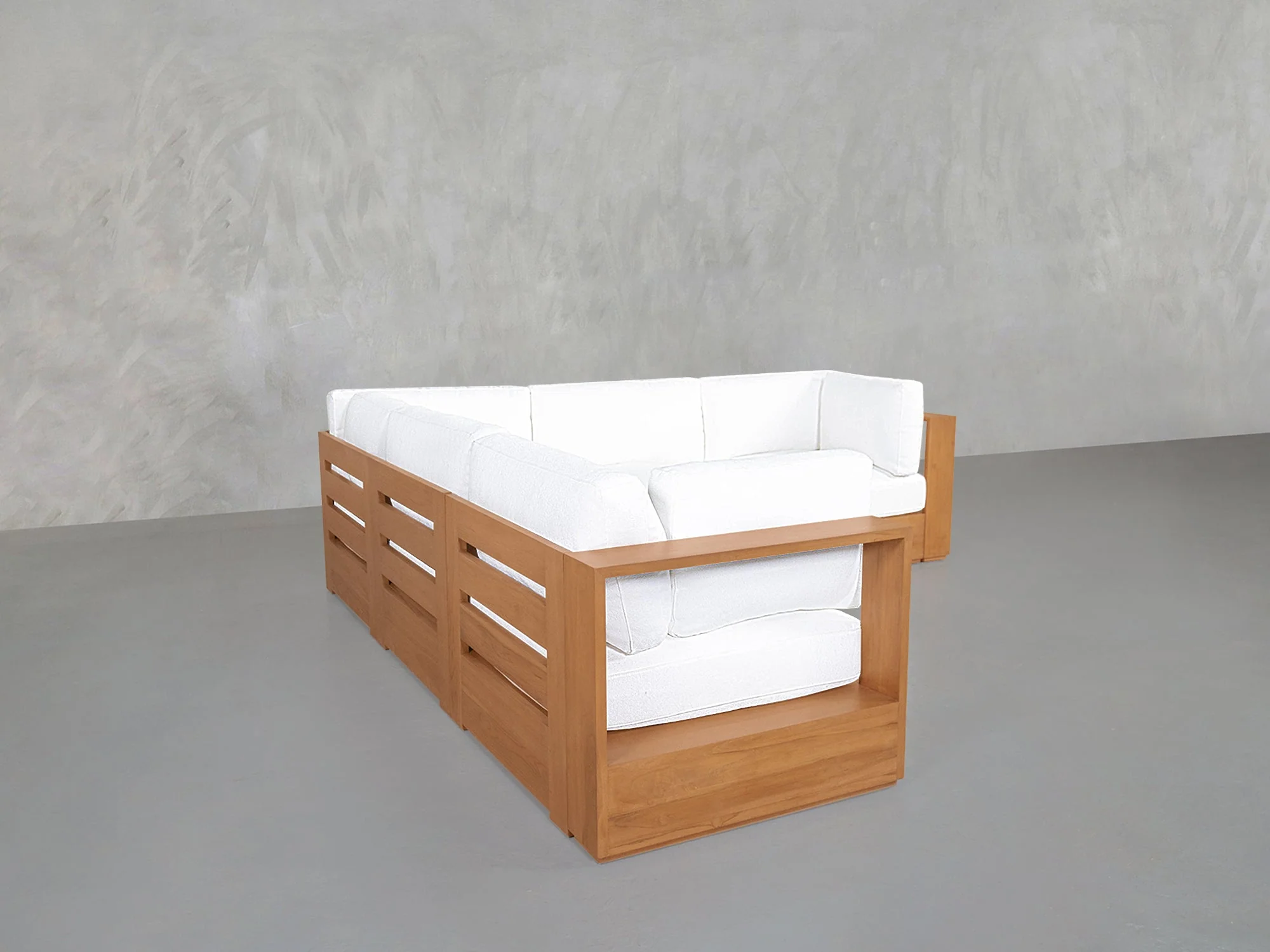 5-Seat Modular Corner Sectional Teak Outdoor - Image 5