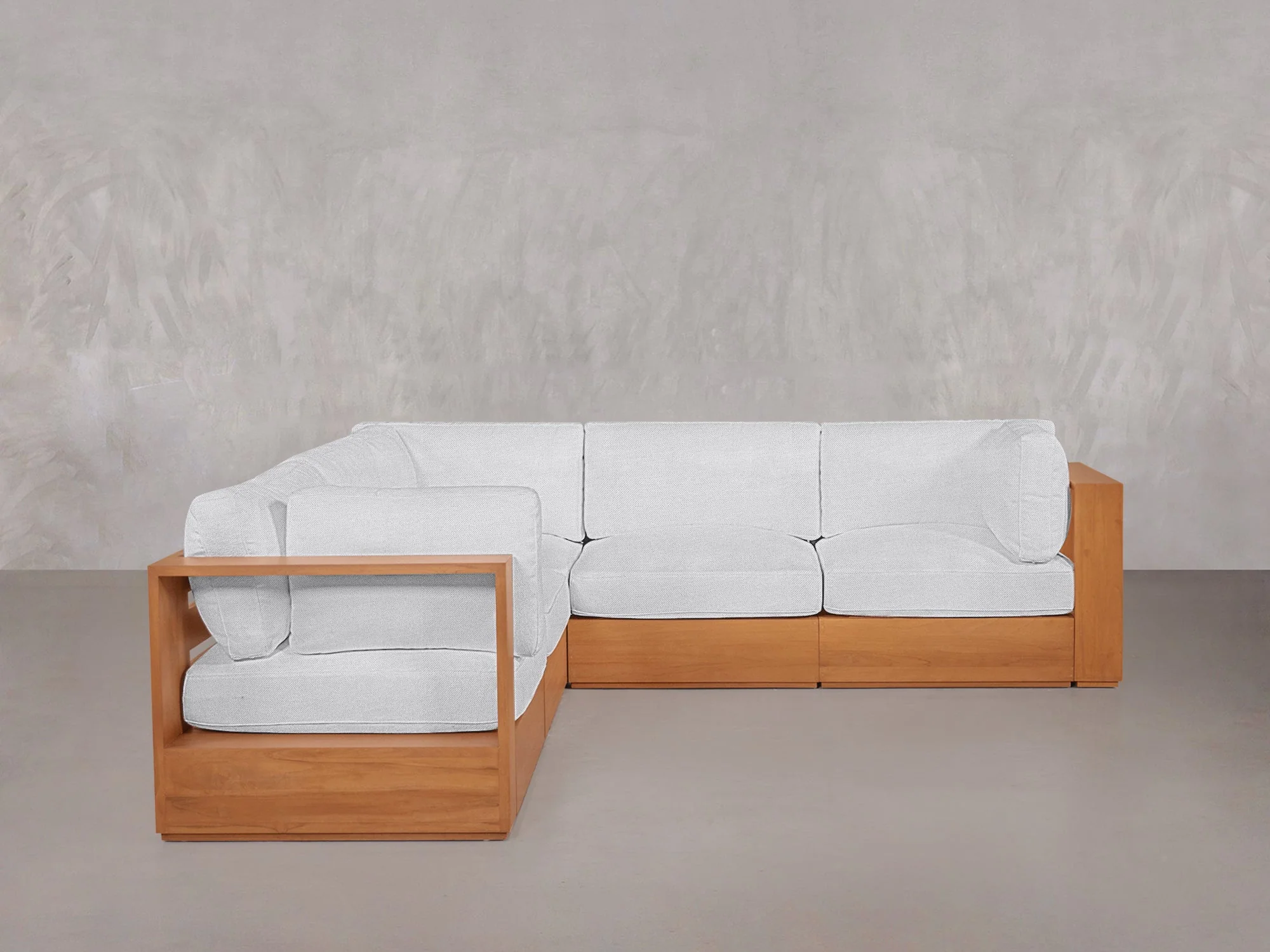 5-Seat Modular Corner Sectional Teak Outdoor - Image 9