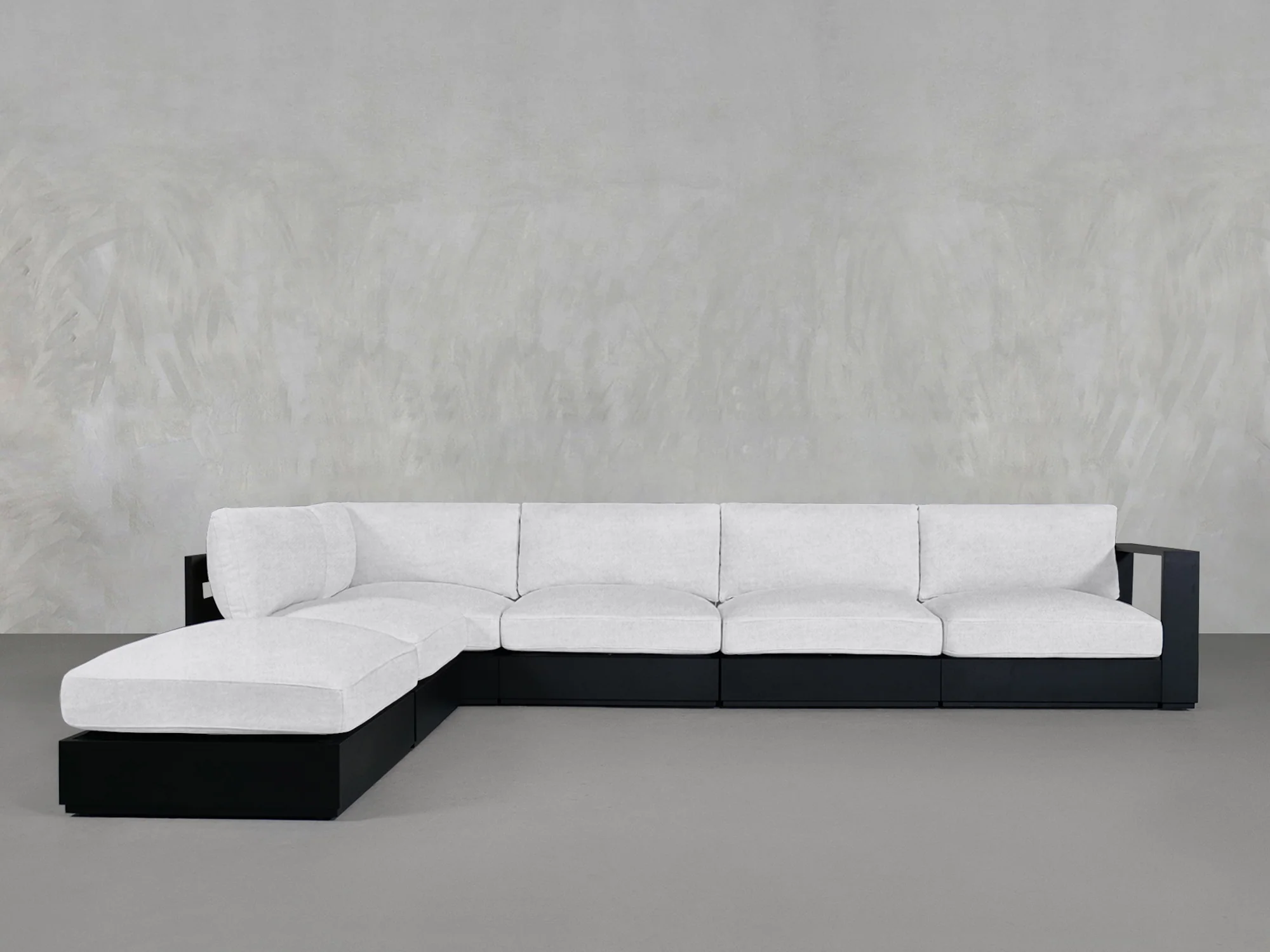 6-Seat Modular Corner Lounger Sectional Aluminum Outdoor - Image 8
