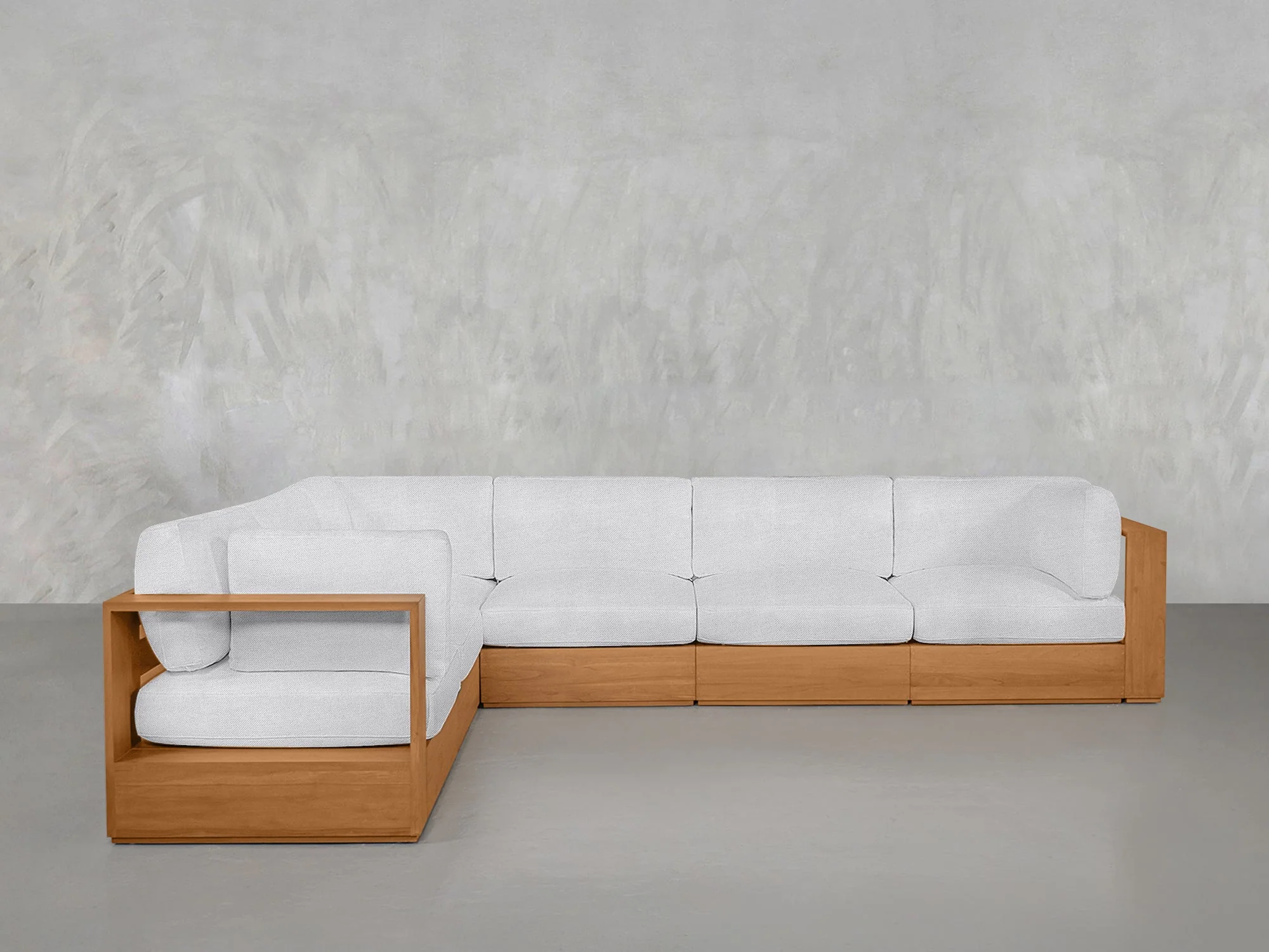 6-Seat Modular Corner Sectional Teak Outdoor - Image 8