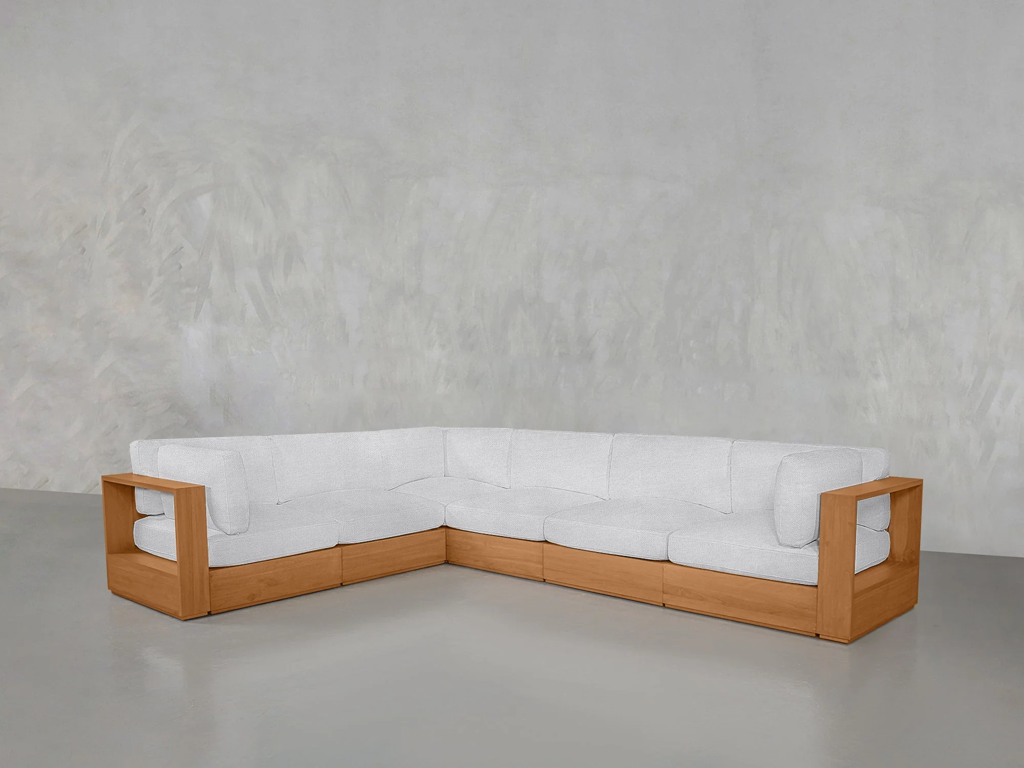 6-Seat Modular Corner Sectional Teak Outdoor - Image 9