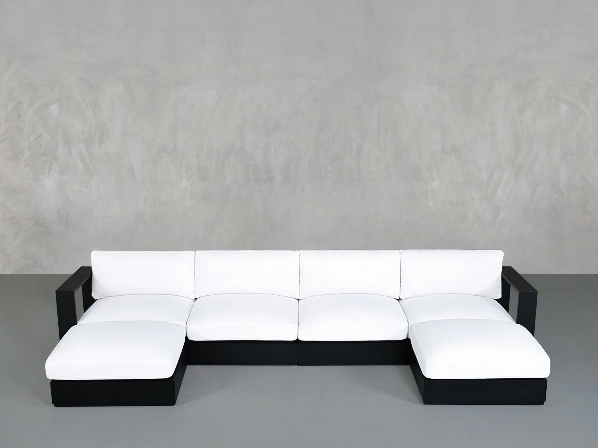 6-Seat Modular Double Chaise Sectional Aluminum Outdoor - Image 2