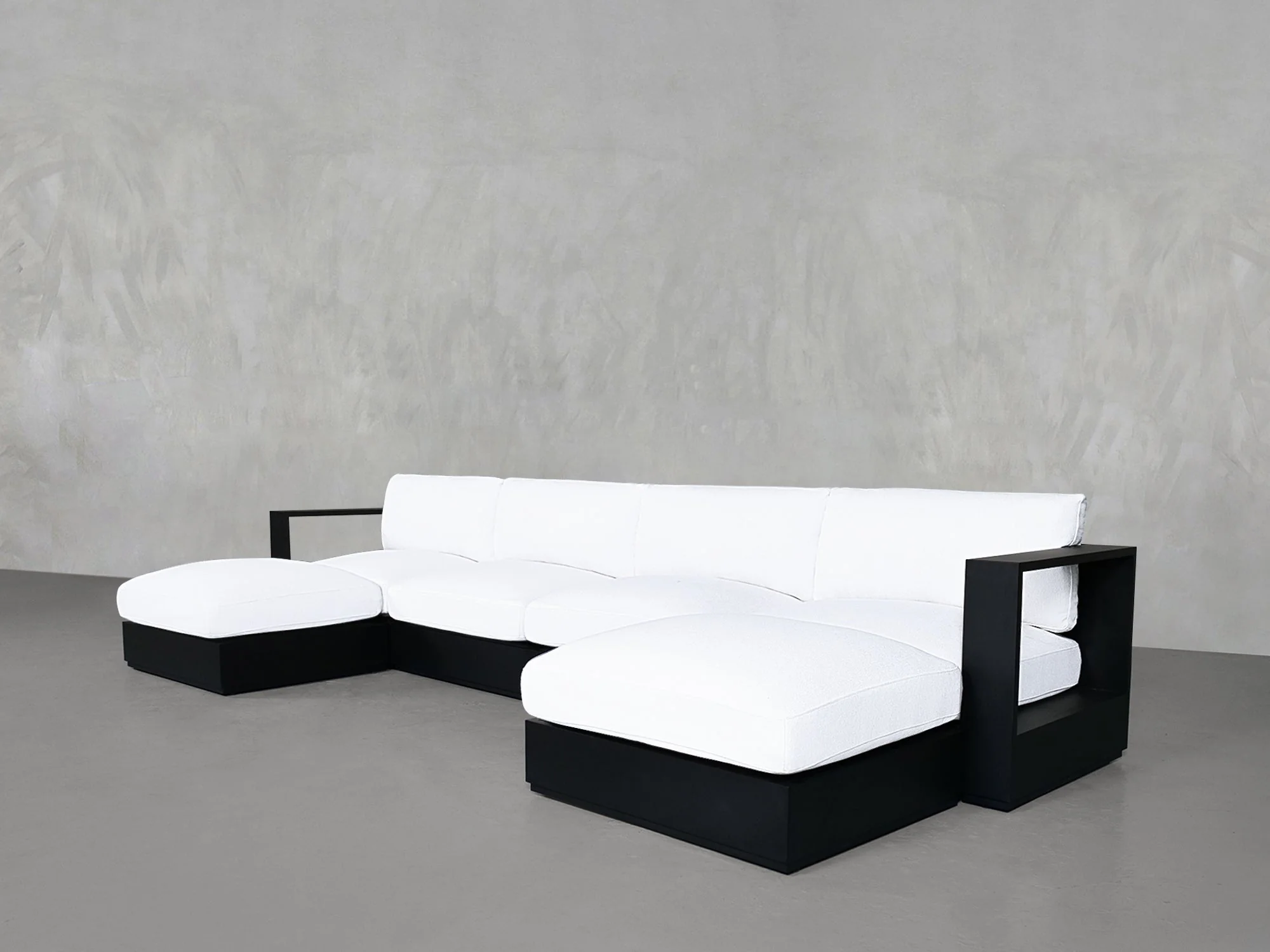 6-Seat Modular Double Chaise Sectional Aluminum Outdoor - Image 4