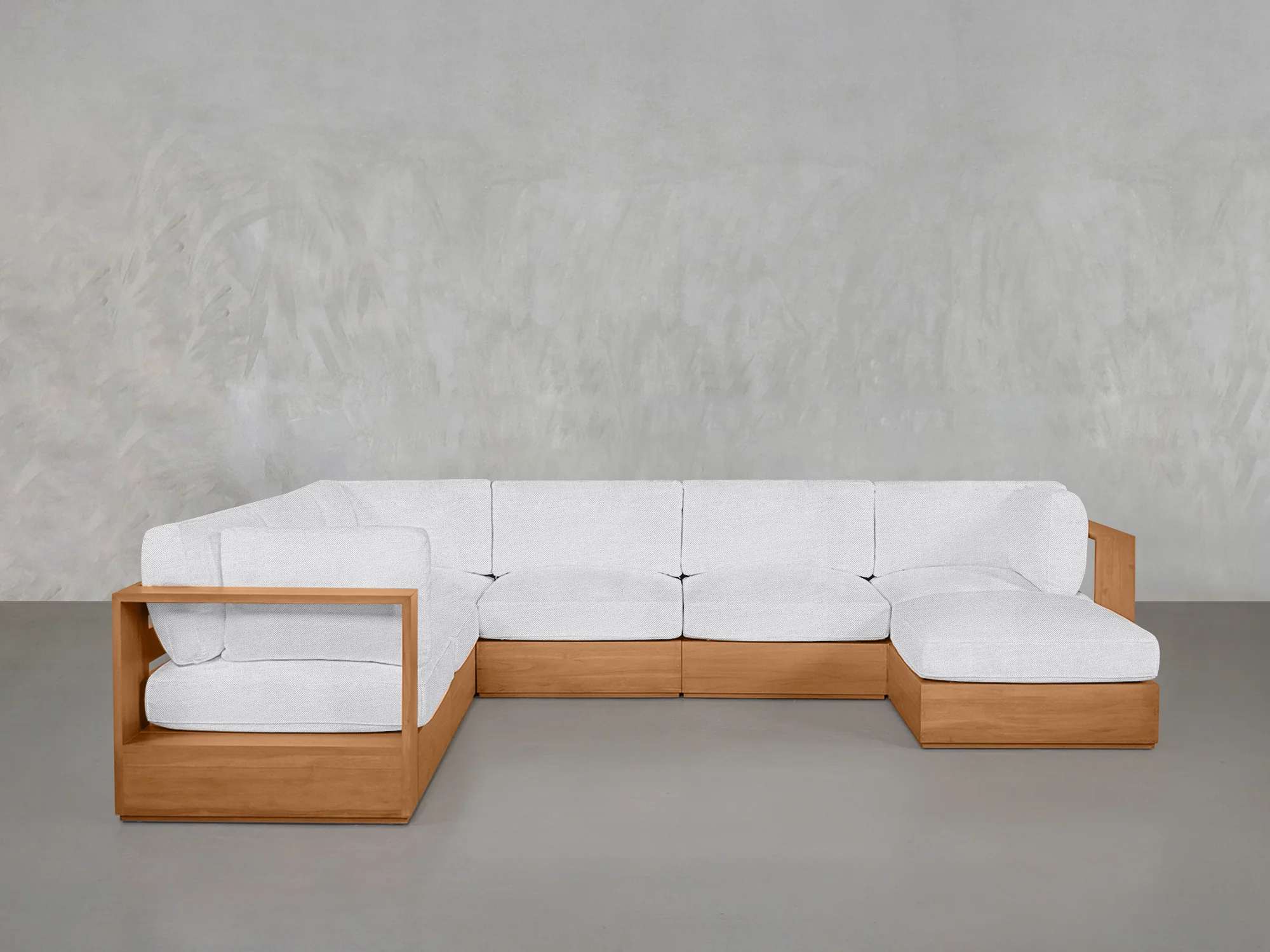 7-Seat Modular Corner Sectional Teak Outdoor - Image 8