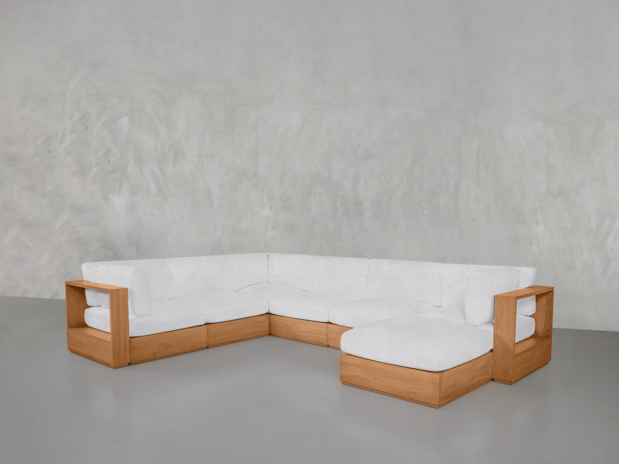 7-Seat Modular Corner Sectional Teak Outdoor - Image 9