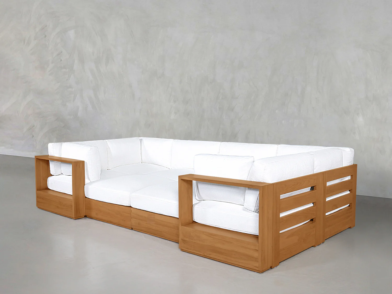 8-Seat Modular Closed Pit Teak Outdoor - Image 3