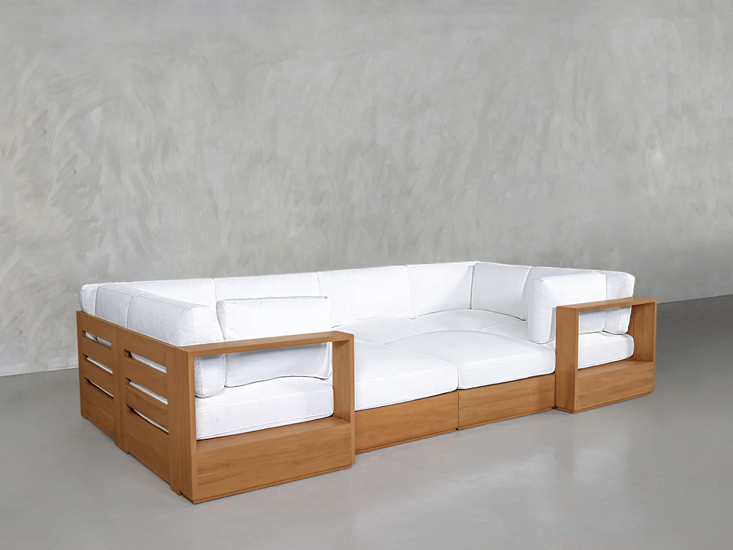 8-Seat Modular Closed Pit Teak Outdoor - Image 4