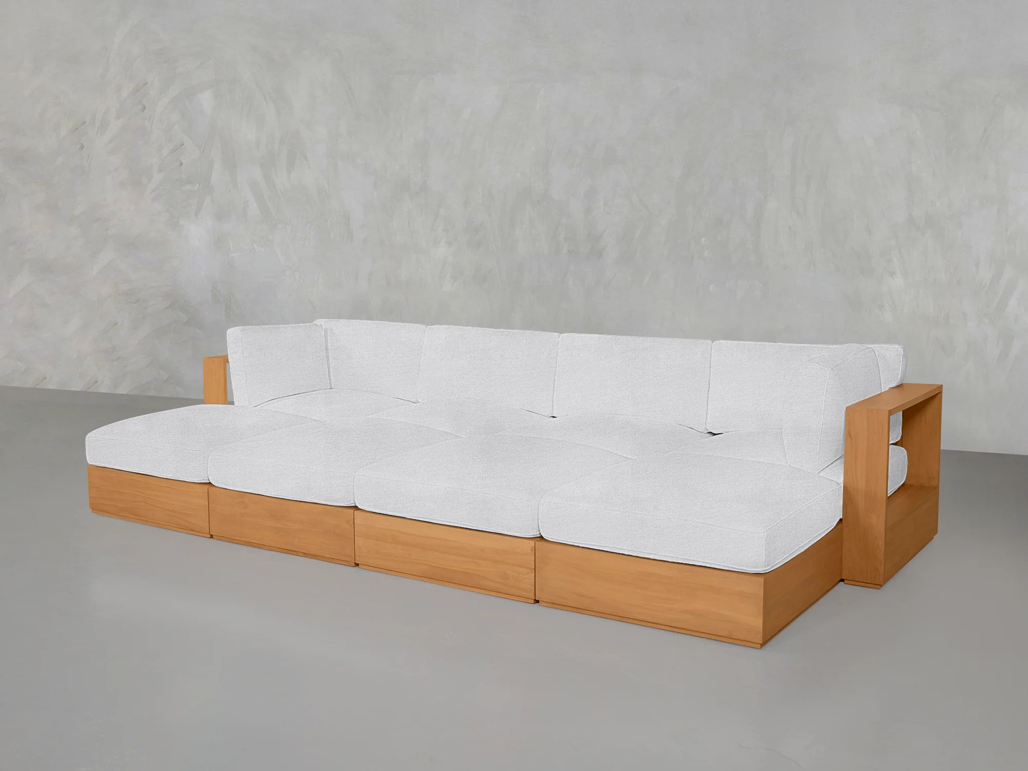 8-Seat Modular Daybed Teak Outdoor - Image 9