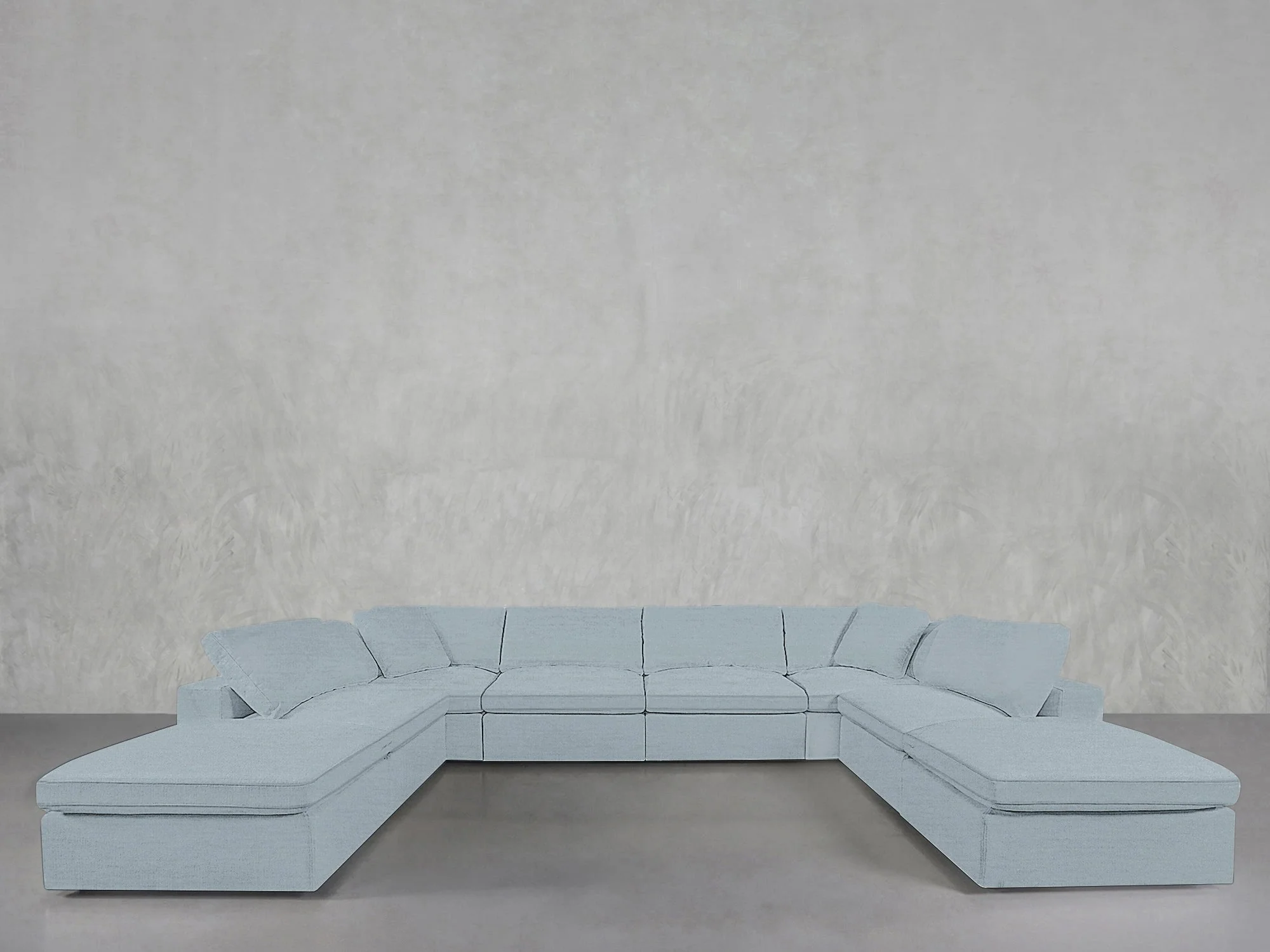 8-Seat Modular Double Lounger U-Sectional - Image 208