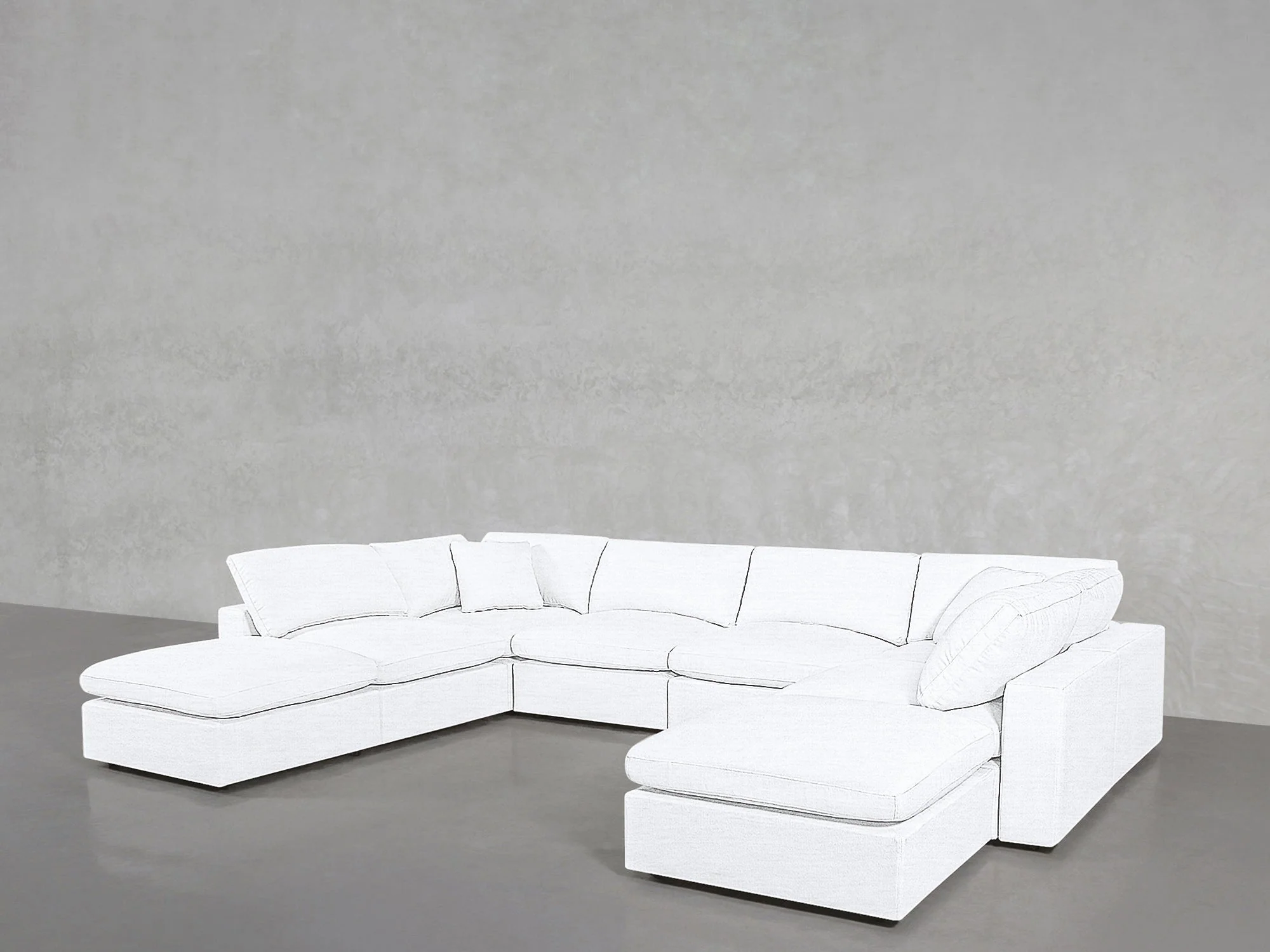 8-Seat Modular Double Lounger U-Sectional - Image 35