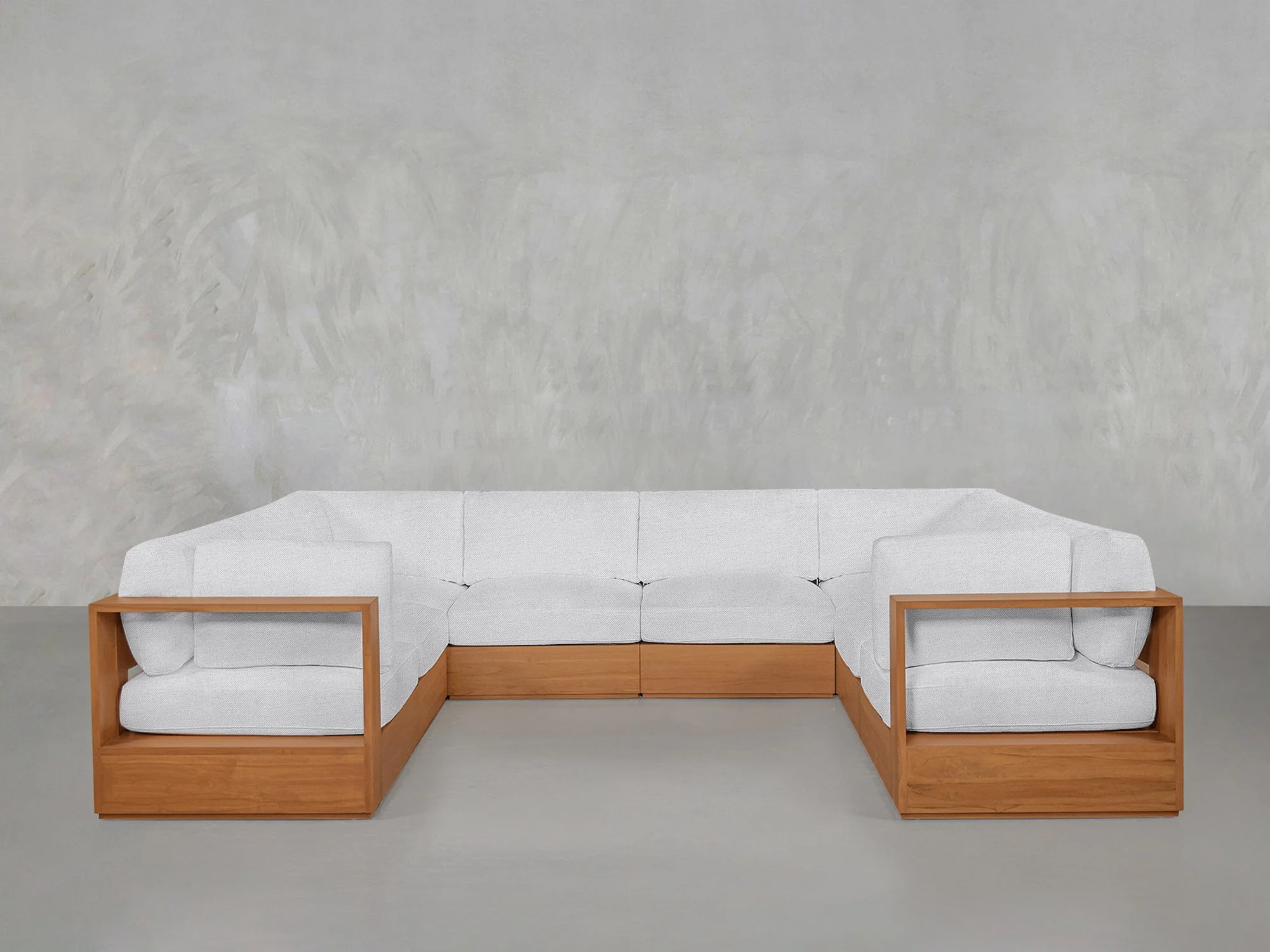 8-Seat Modular U-Sectional Teak Outdoor - Image 8