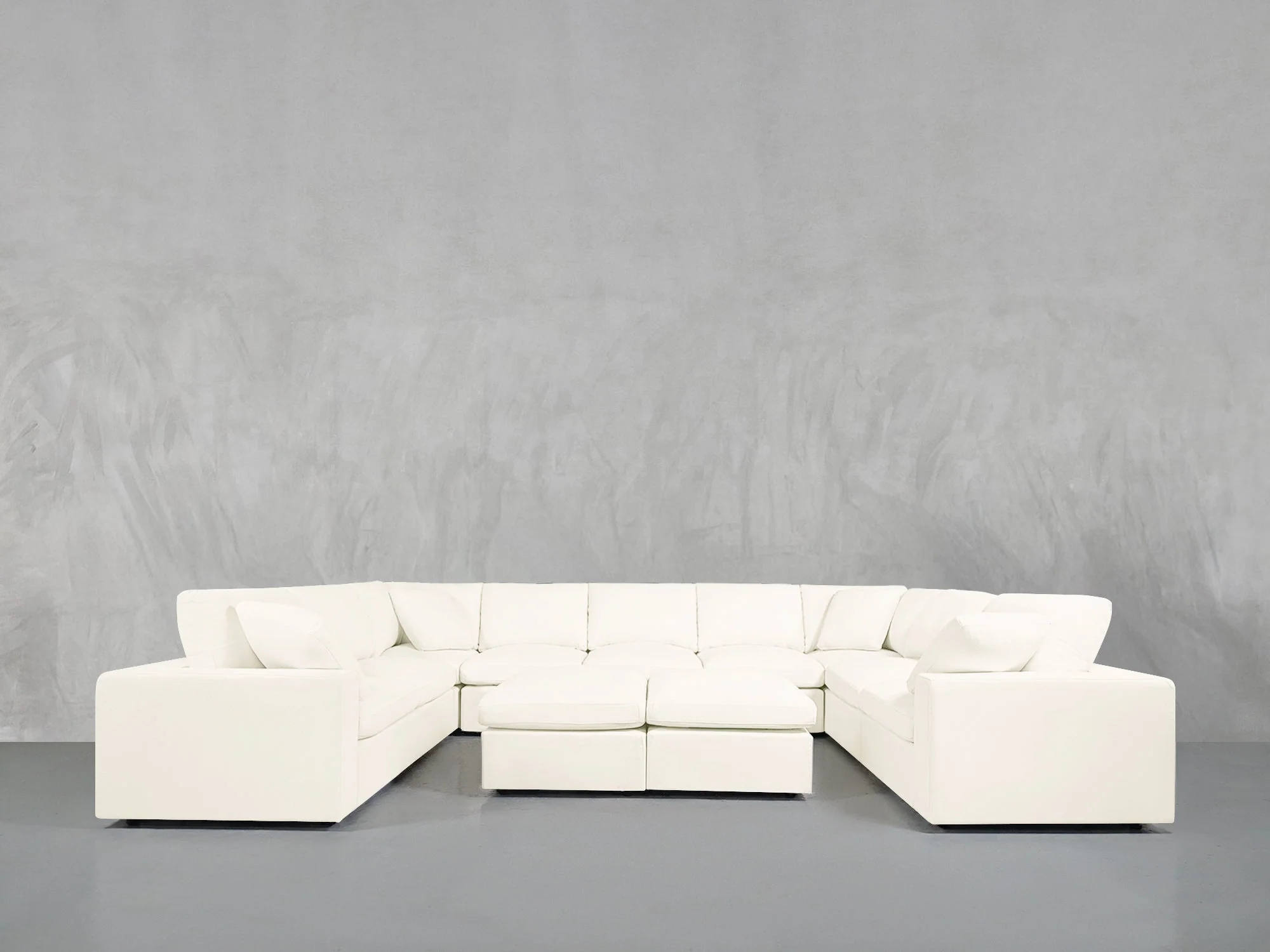 9-Seat Modular U-Sectional with Double Ottoman - Image 109