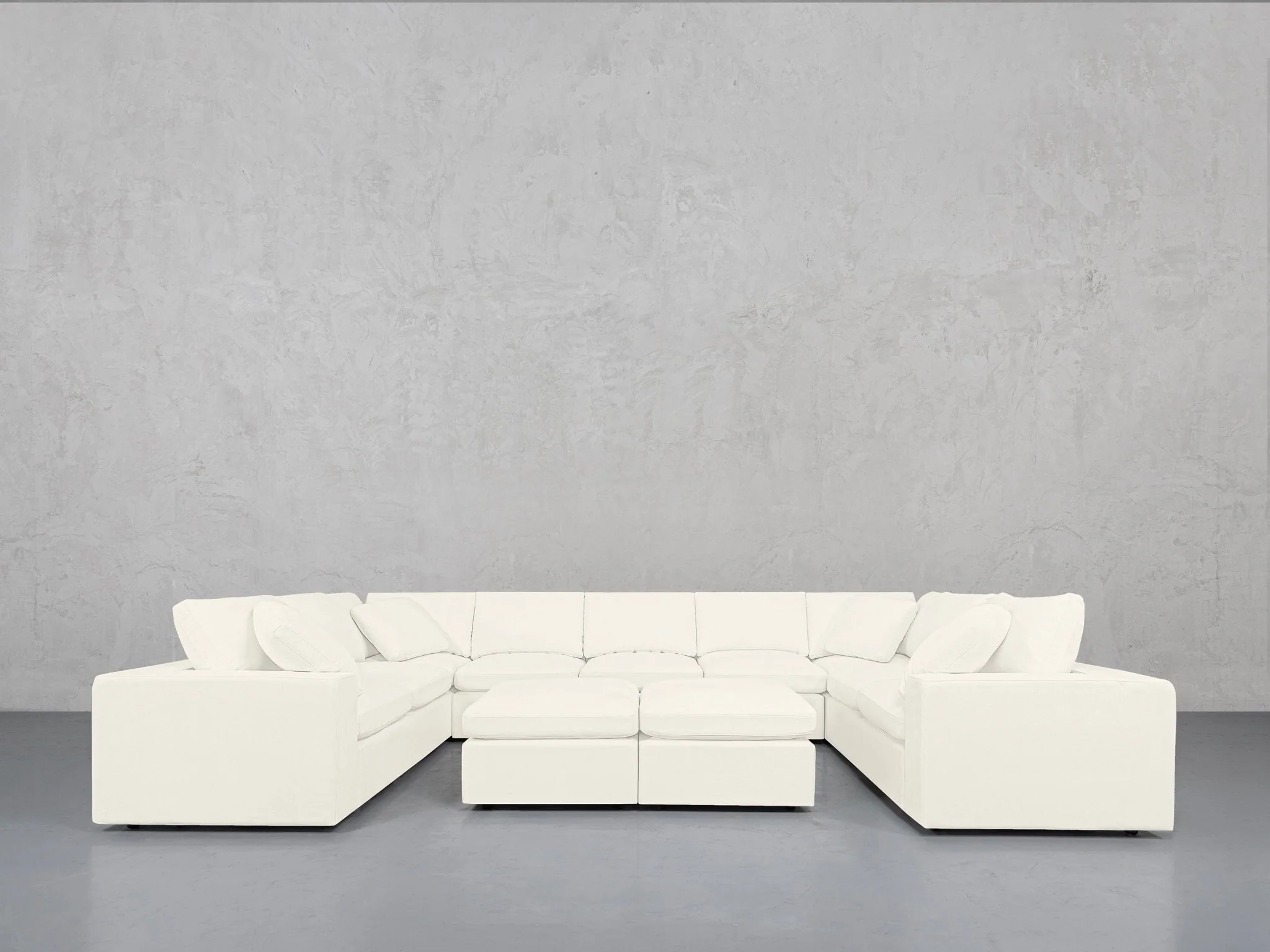9-Seat Modular U-Sectional with Double Ottoman - Image 110
